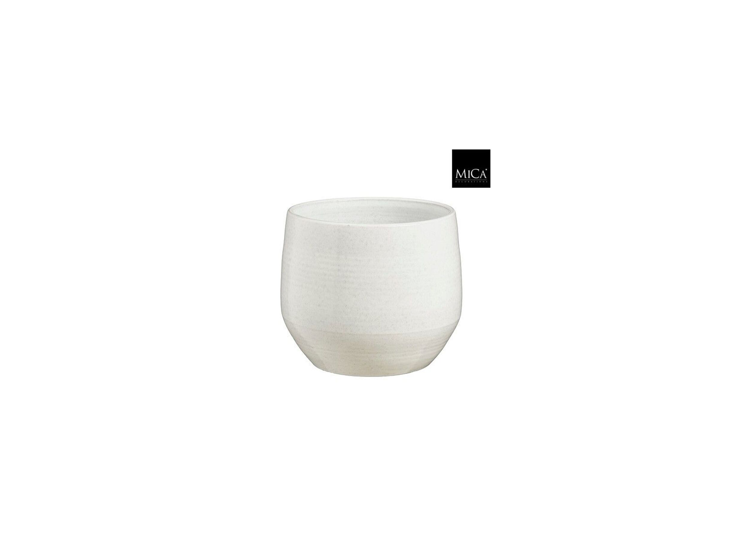 Plus Important - Cache-pot Matteo H24cm - terre cuite - blanc