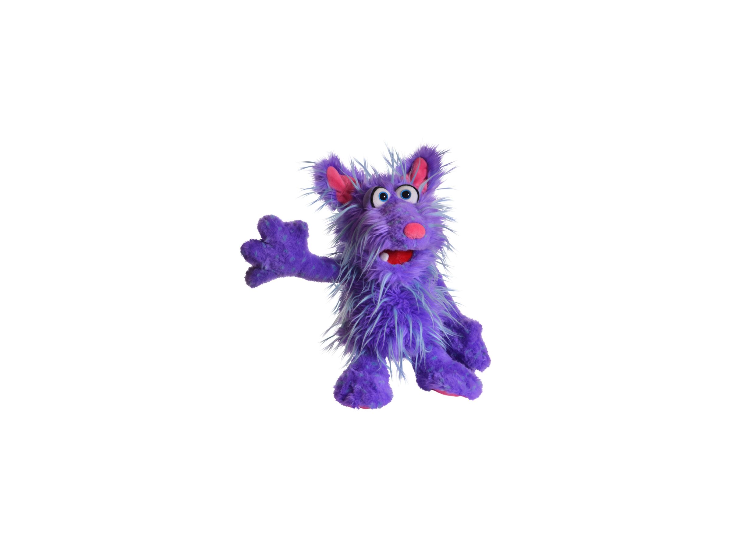 Plus Important - Marionnette à main Monster to go Tofu H40cm - polyester - pourpre