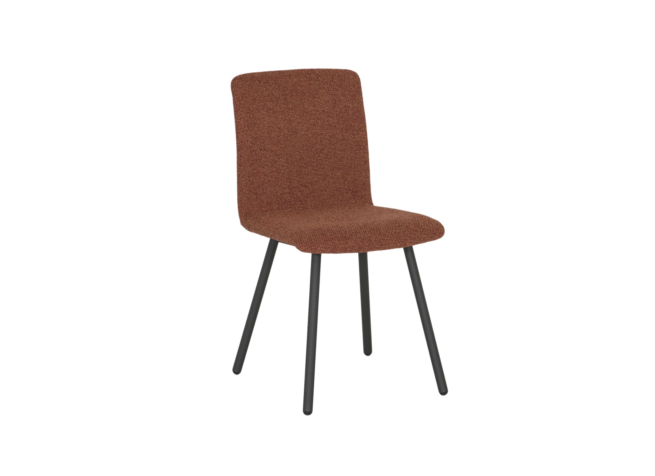 Chaise Pisa tissu tabasco - Chaise Pisa 44,5x55,5x82cm - fibre polyester/acier -tabasco