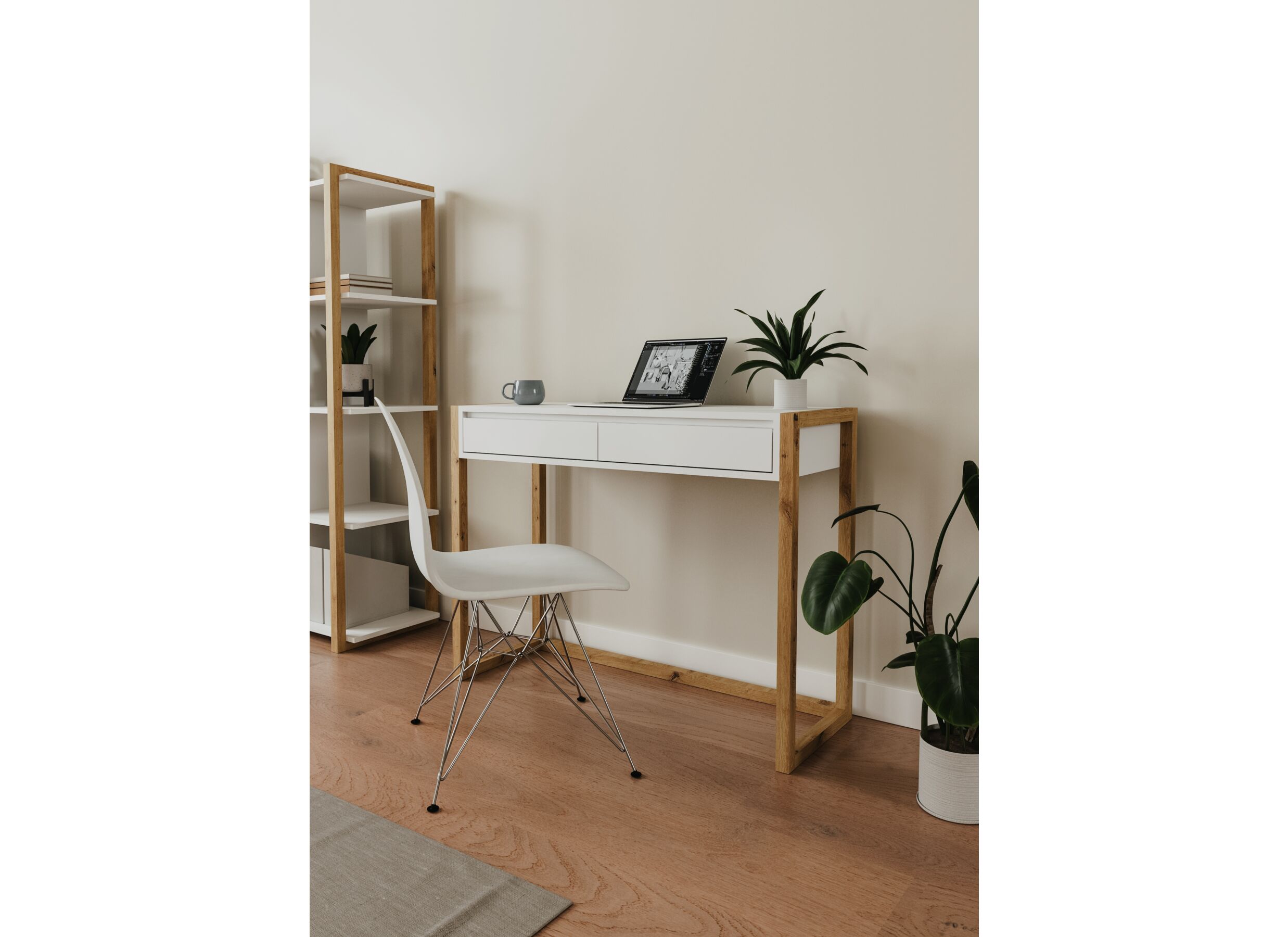 Aperçu - Bureau Denver 100x35x75cm - décor - blanc