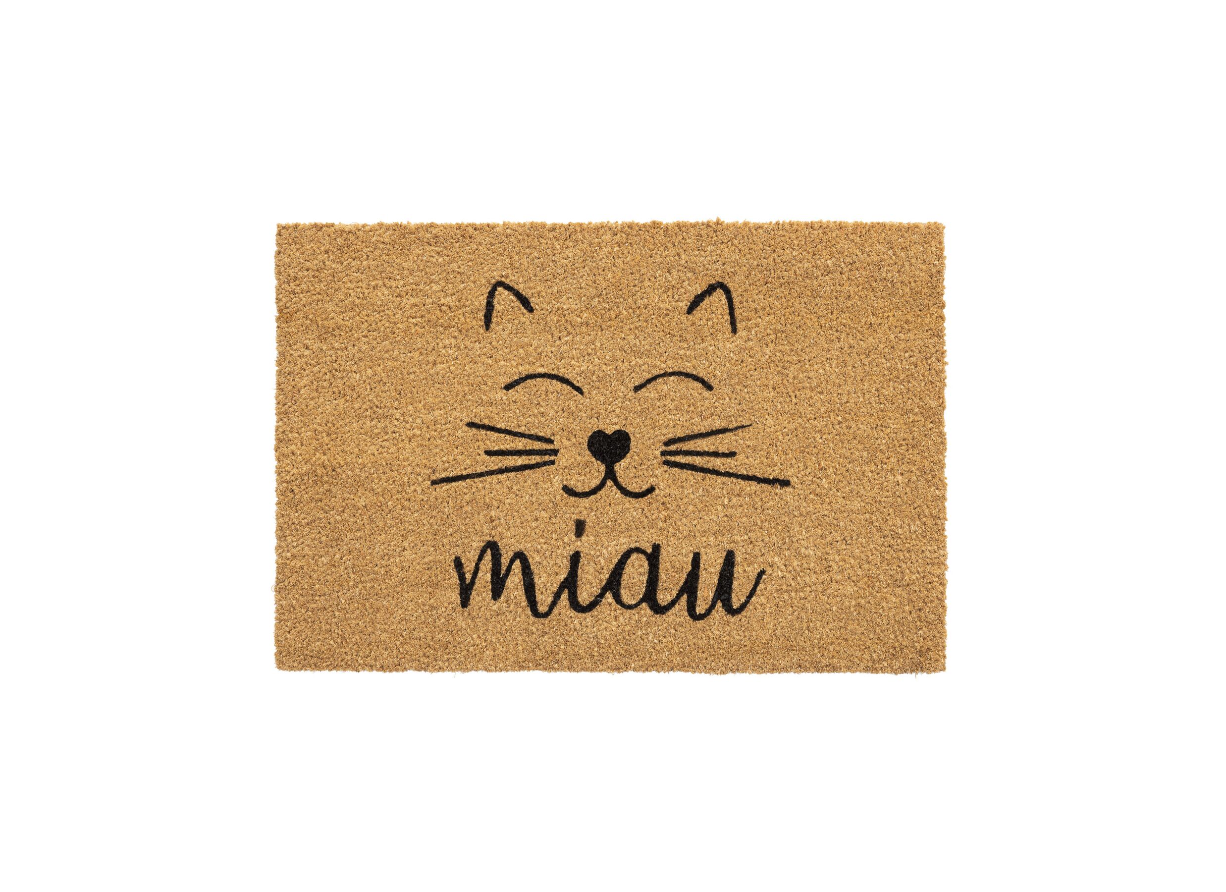 Hoofdfoto - Deurmat E-Coco Miau 60x40cm kokos bruin