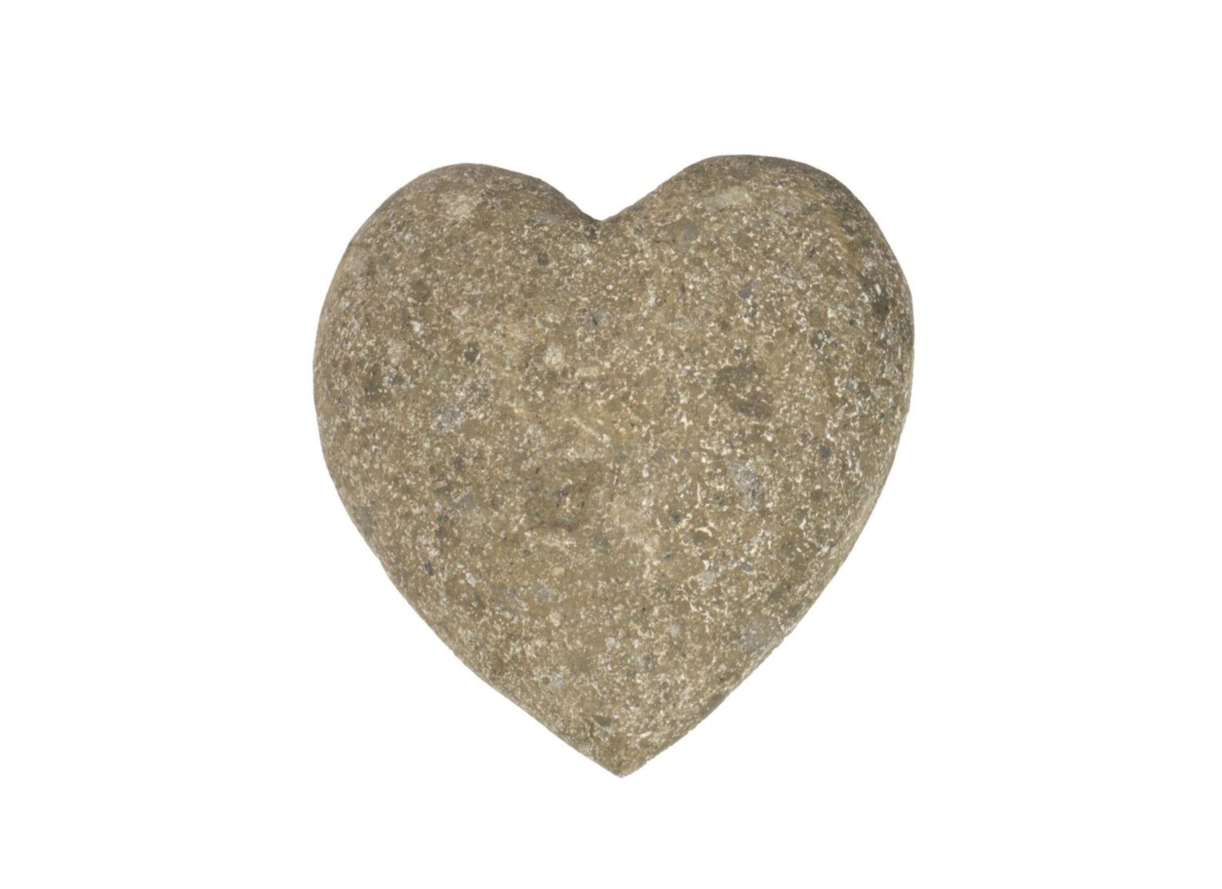 Beeldje Fadarstone Hart 10x10x5cm - stoneware - grijs - Beeldje Fadarstone Hart 10x10x5cm - stoneware - grijs
