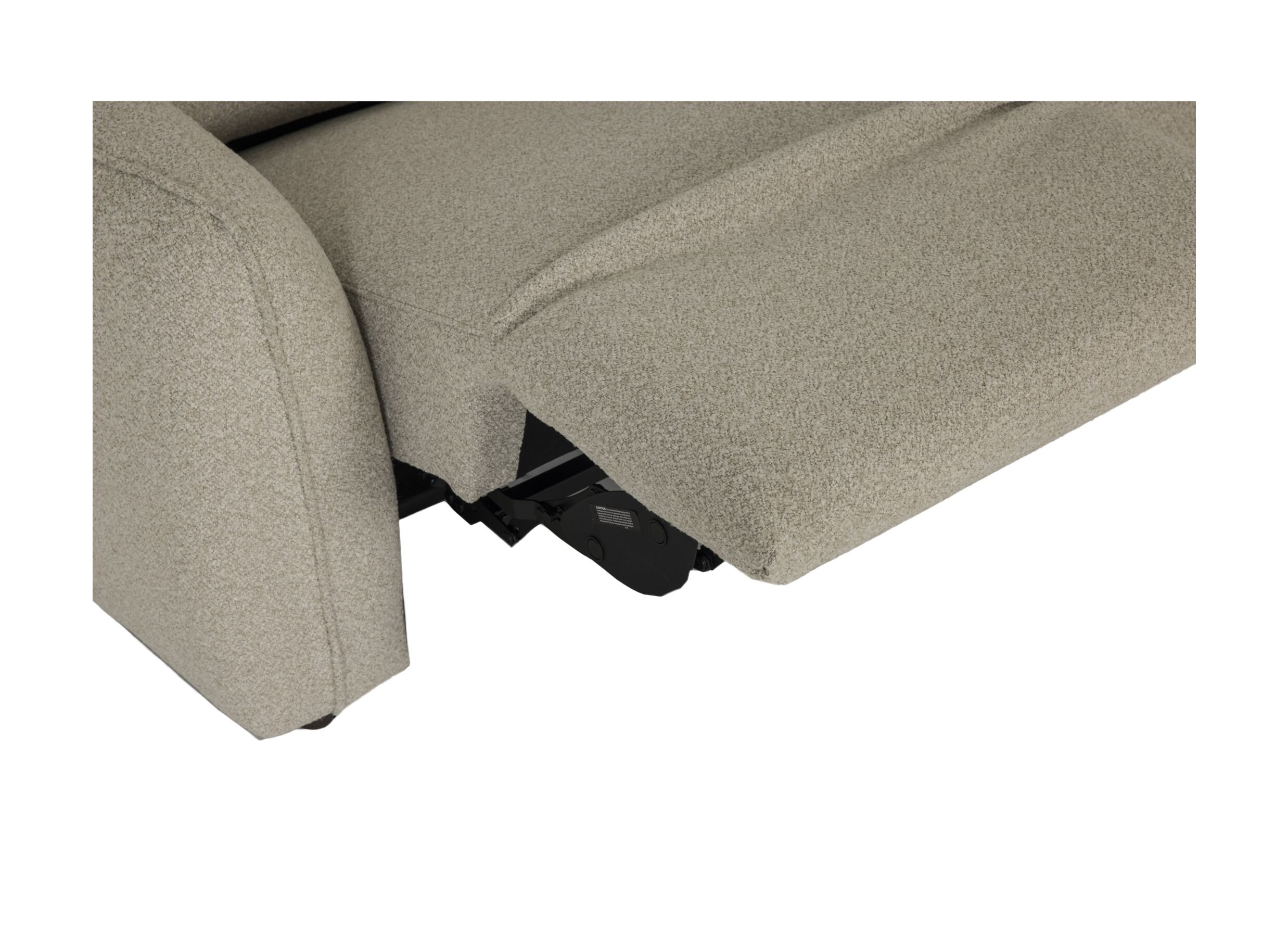 Detail - Canapé d'angle Clay 270x172cm - tissu - beige avec relax
