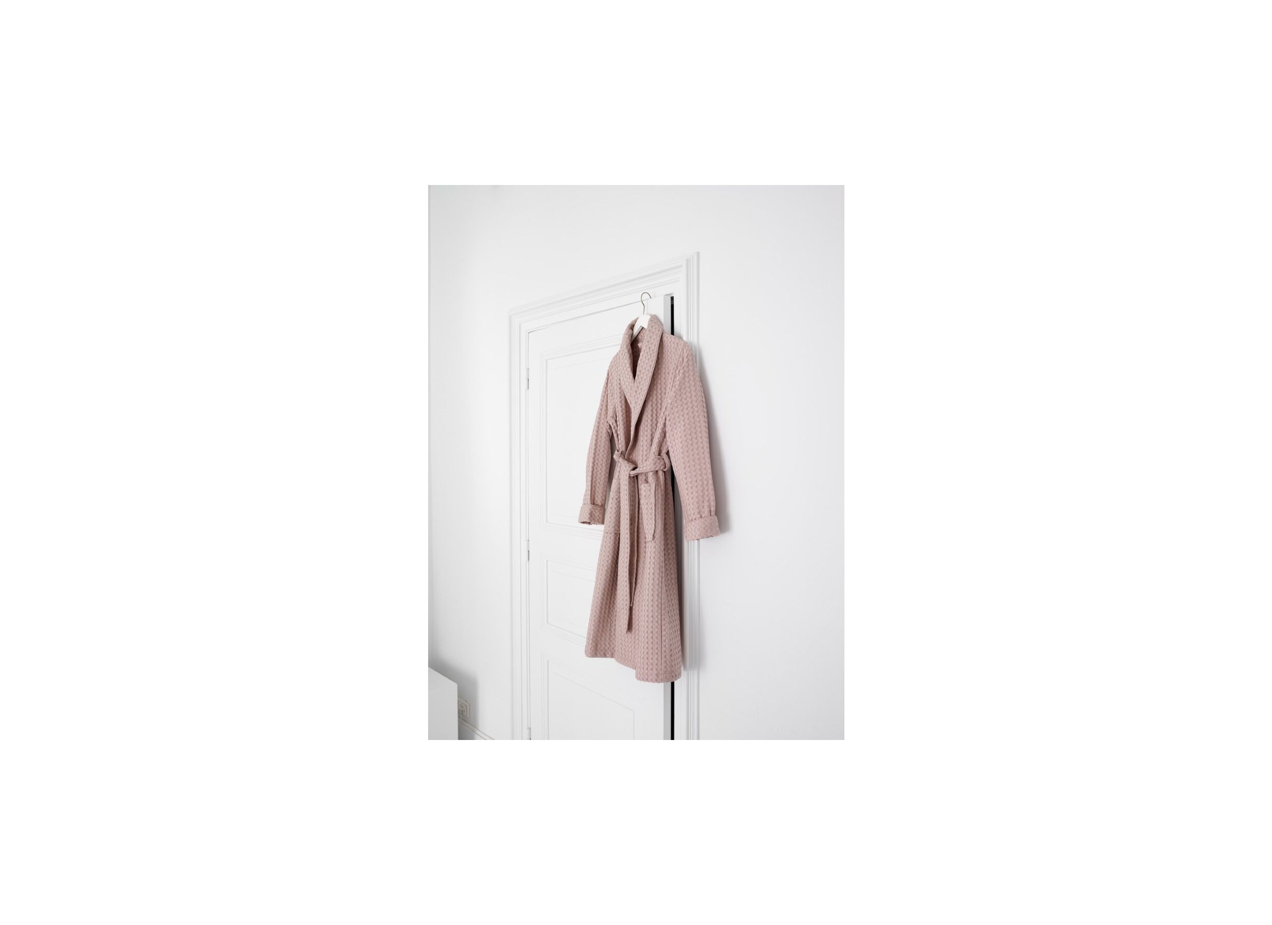 Foto ambiance - Peignoir Viggo XL coton vieux rose