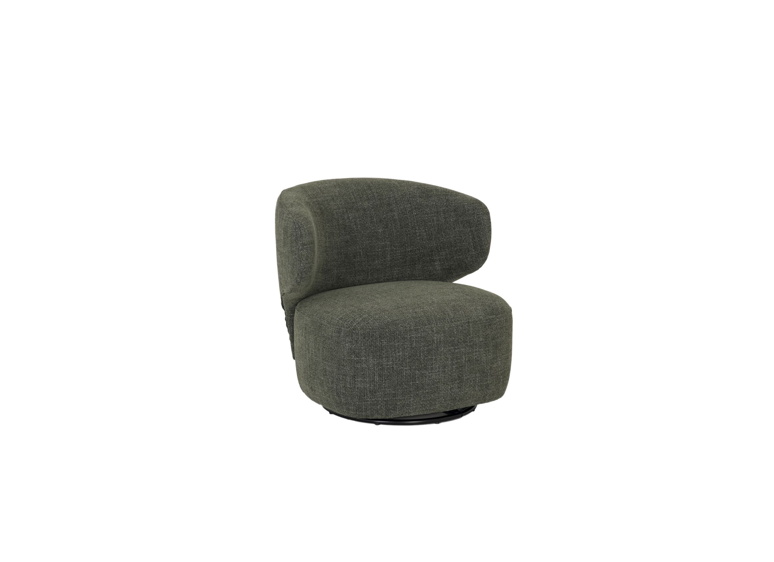 Draaifauteuil 80x81x70cm - katoen - chacha groen