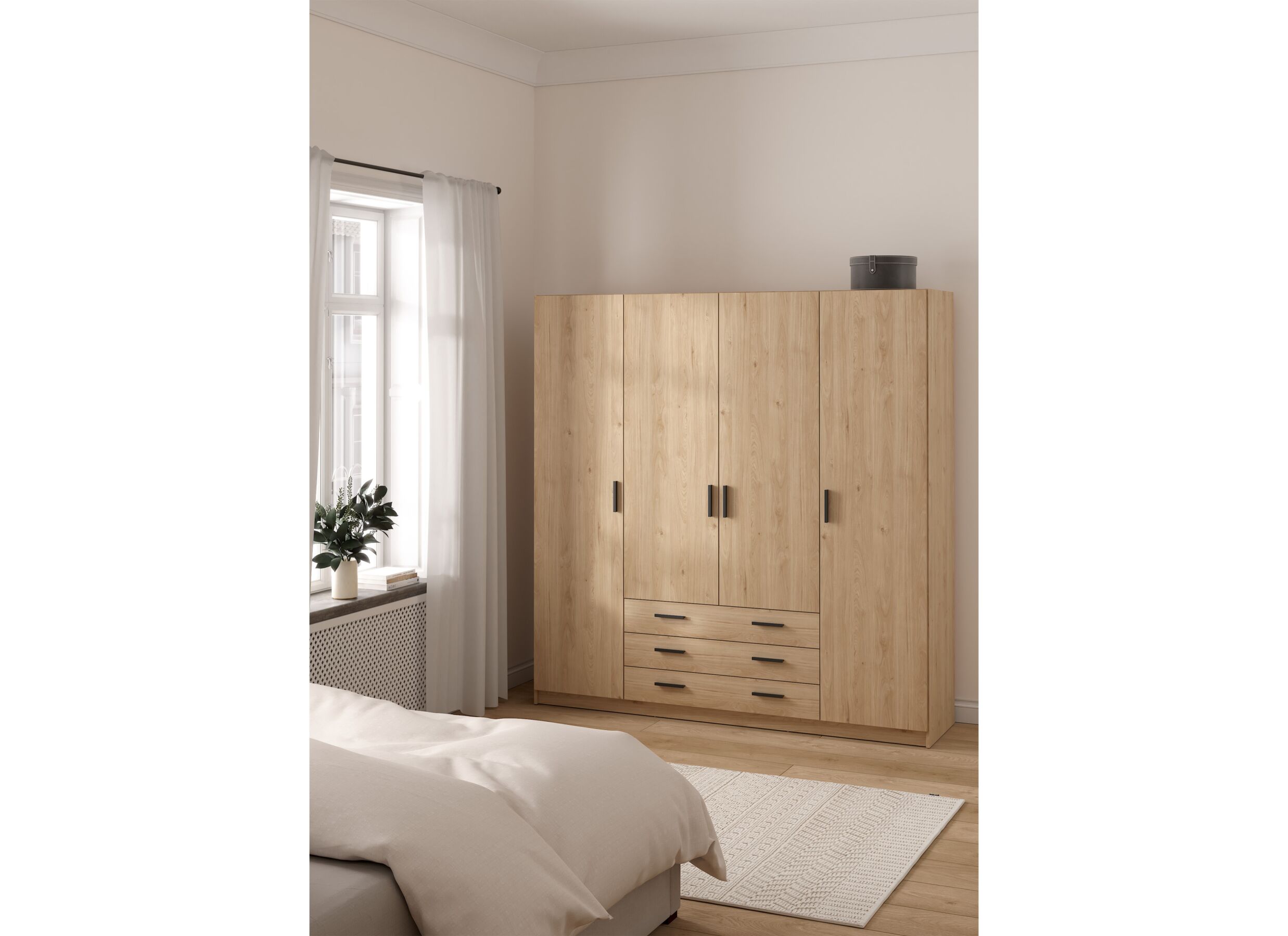 Foto ambiance - Garde-robe Sprint 196cm - décor - jackson hickory