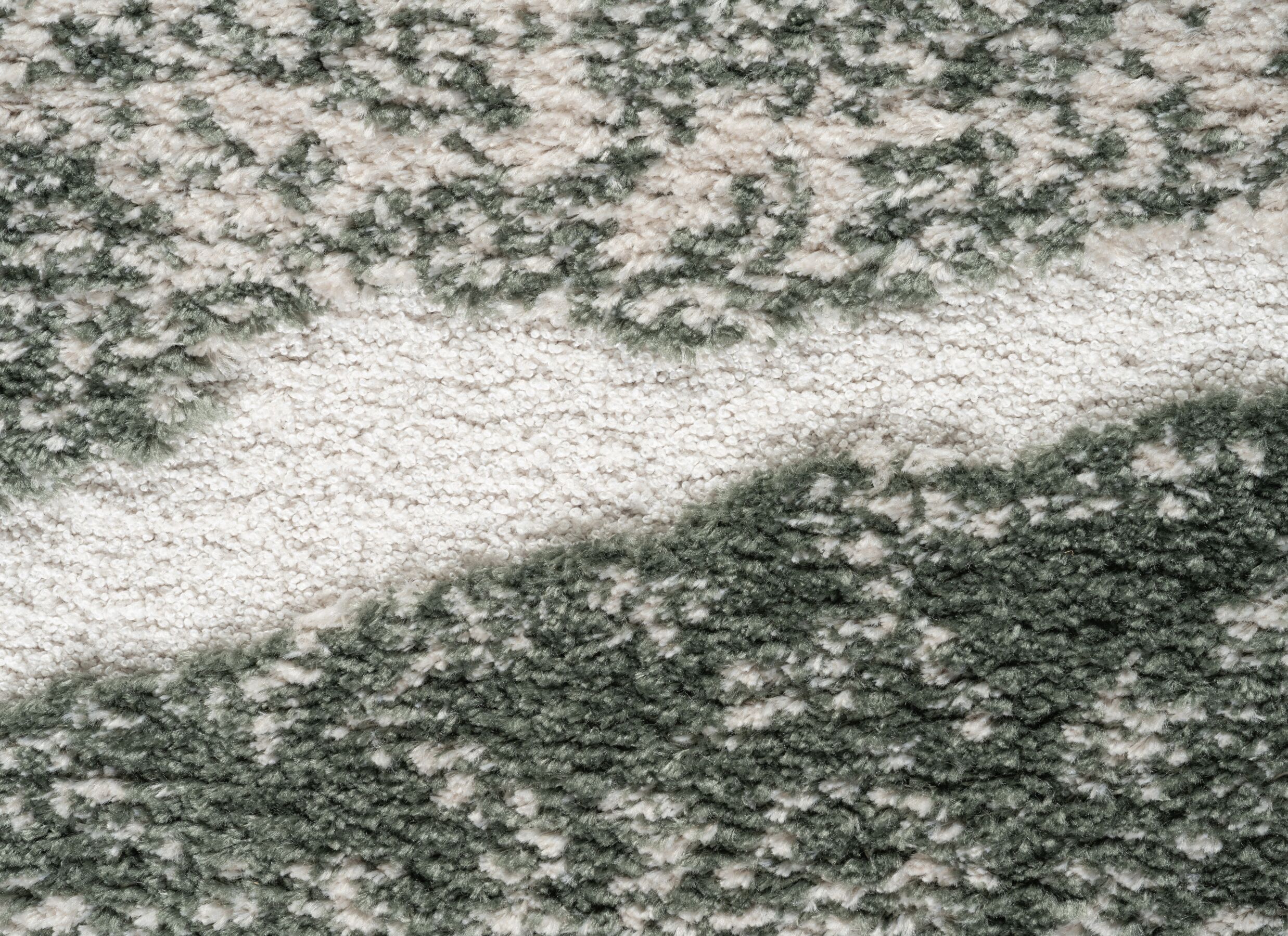 Detail - Tapis Madagaskar 240x340cm - fibre polyester - beige & vert