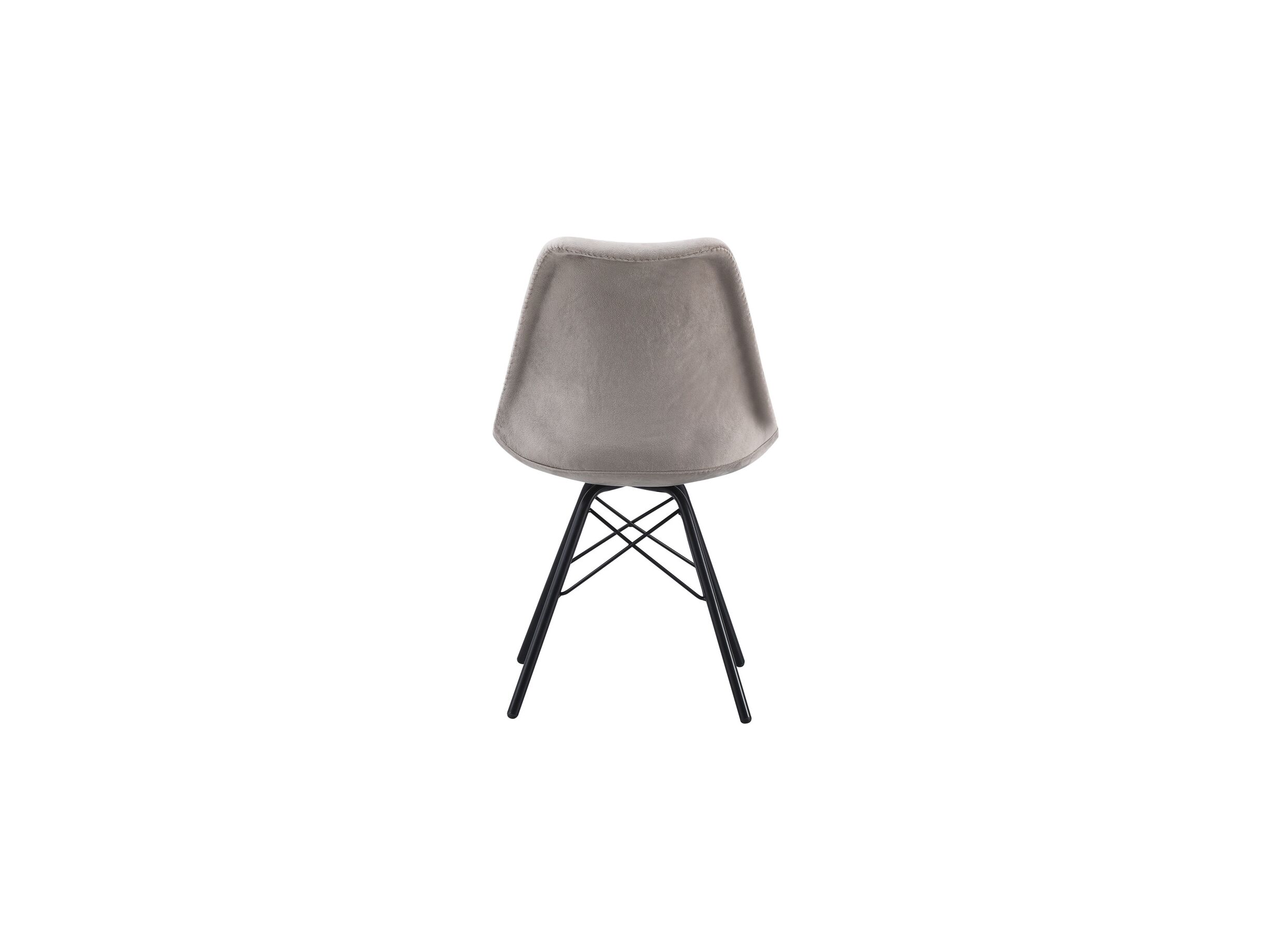 Chaise Gigi 48,5x54,5x82cm - velours - gris brun