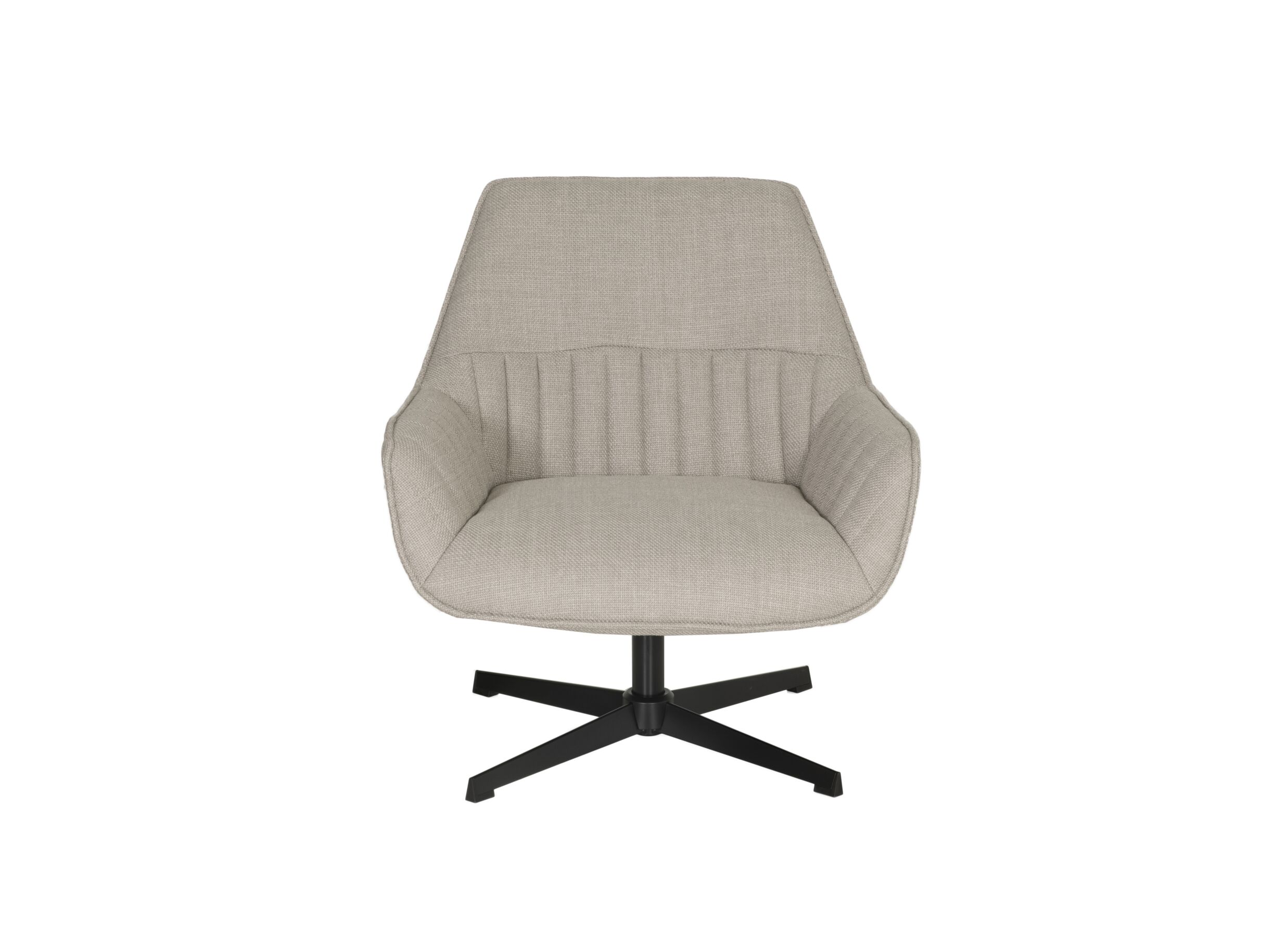 Fauteuil pivotant Tauris 78x90x82cm - tissu - beige