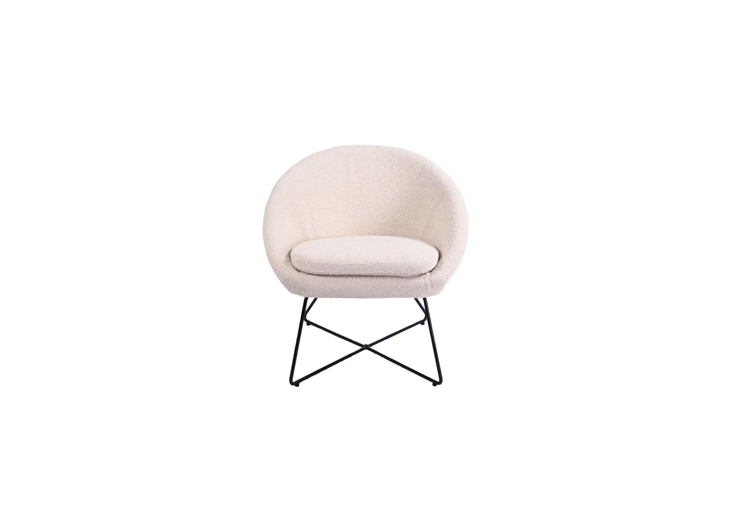 Fauteuil Juice 70x69x73,50cm - bouclé - beige