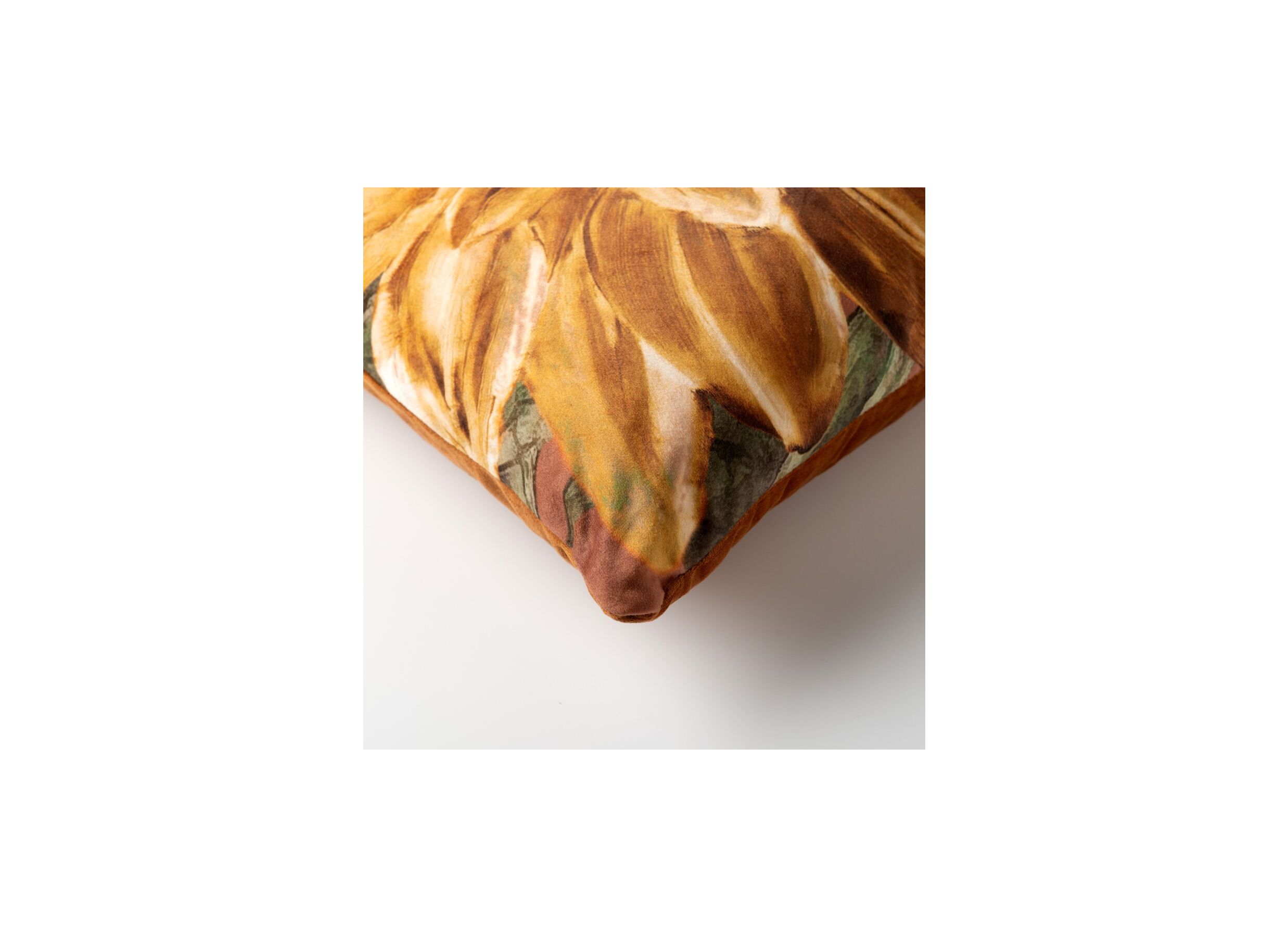 Detailfoto - Kussen Fleuri 45x45cm - stof - brown pastina