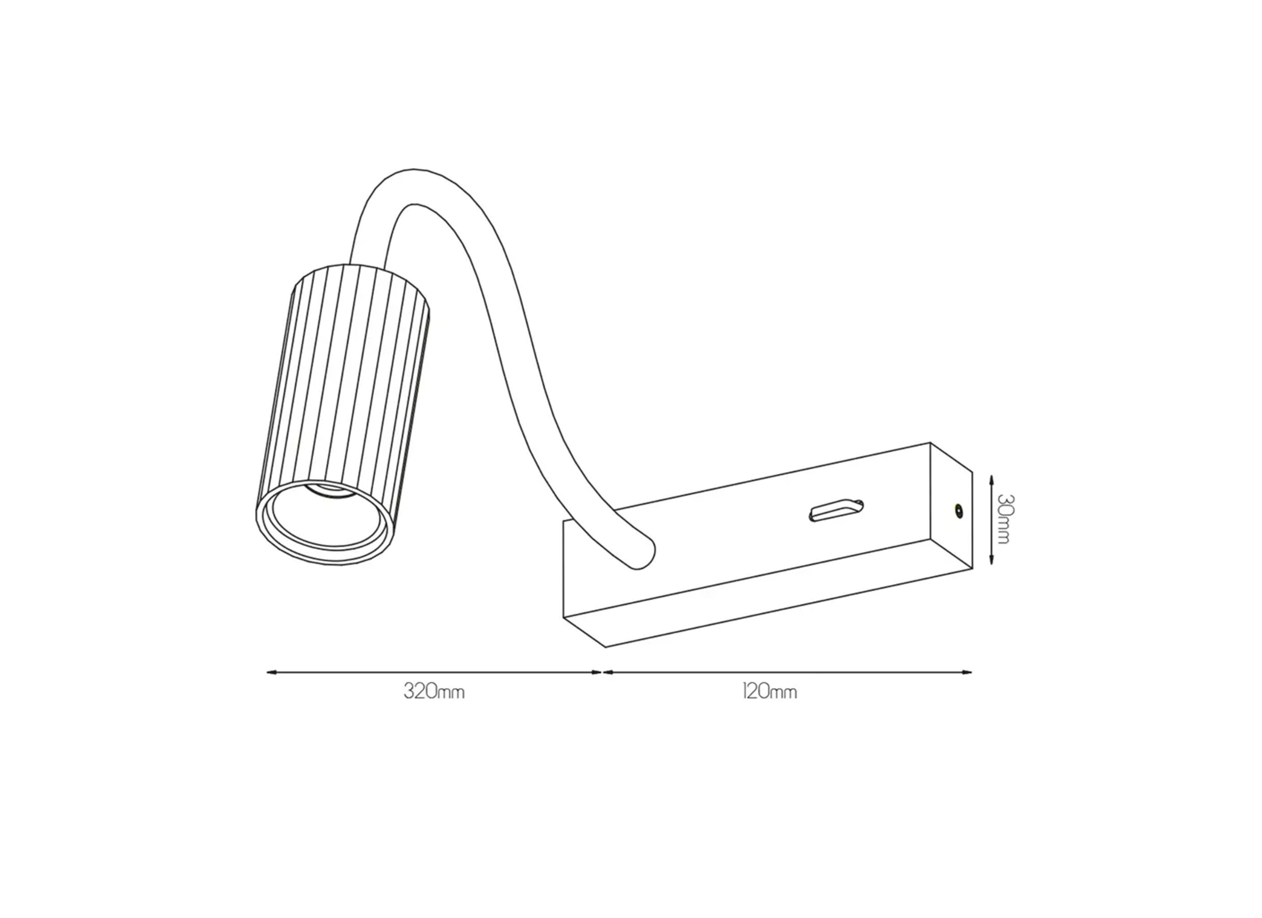 Applique murale GU4 - aluminium - blanc