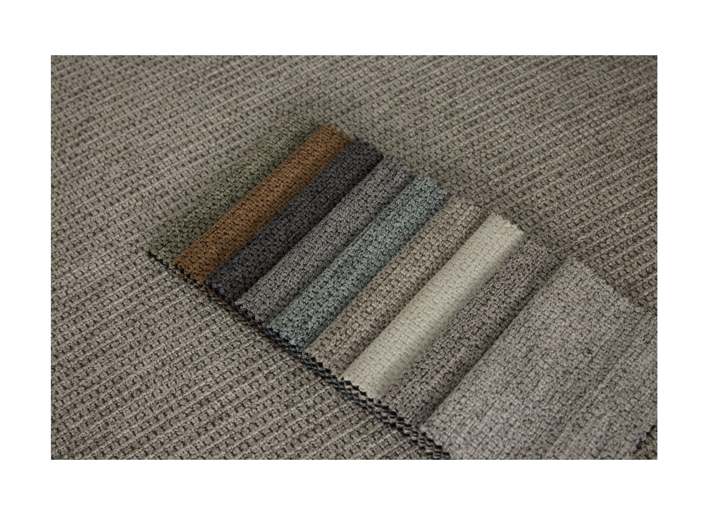 Kleurstaal - Hoeksalon Kent 390x230cm - stof - grijs