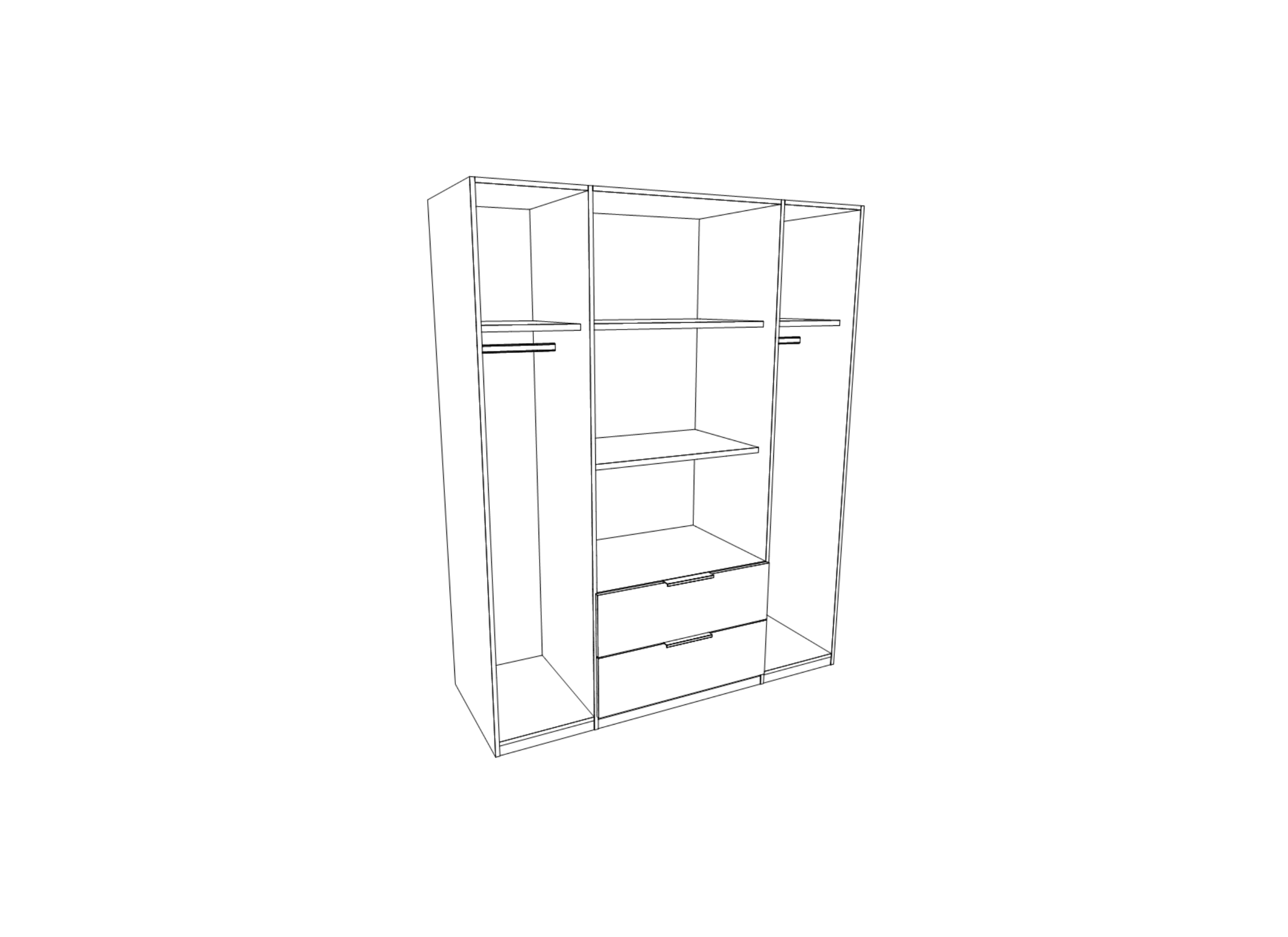Garde-robe Duo 2 179cm - décor - digisteel/graphite