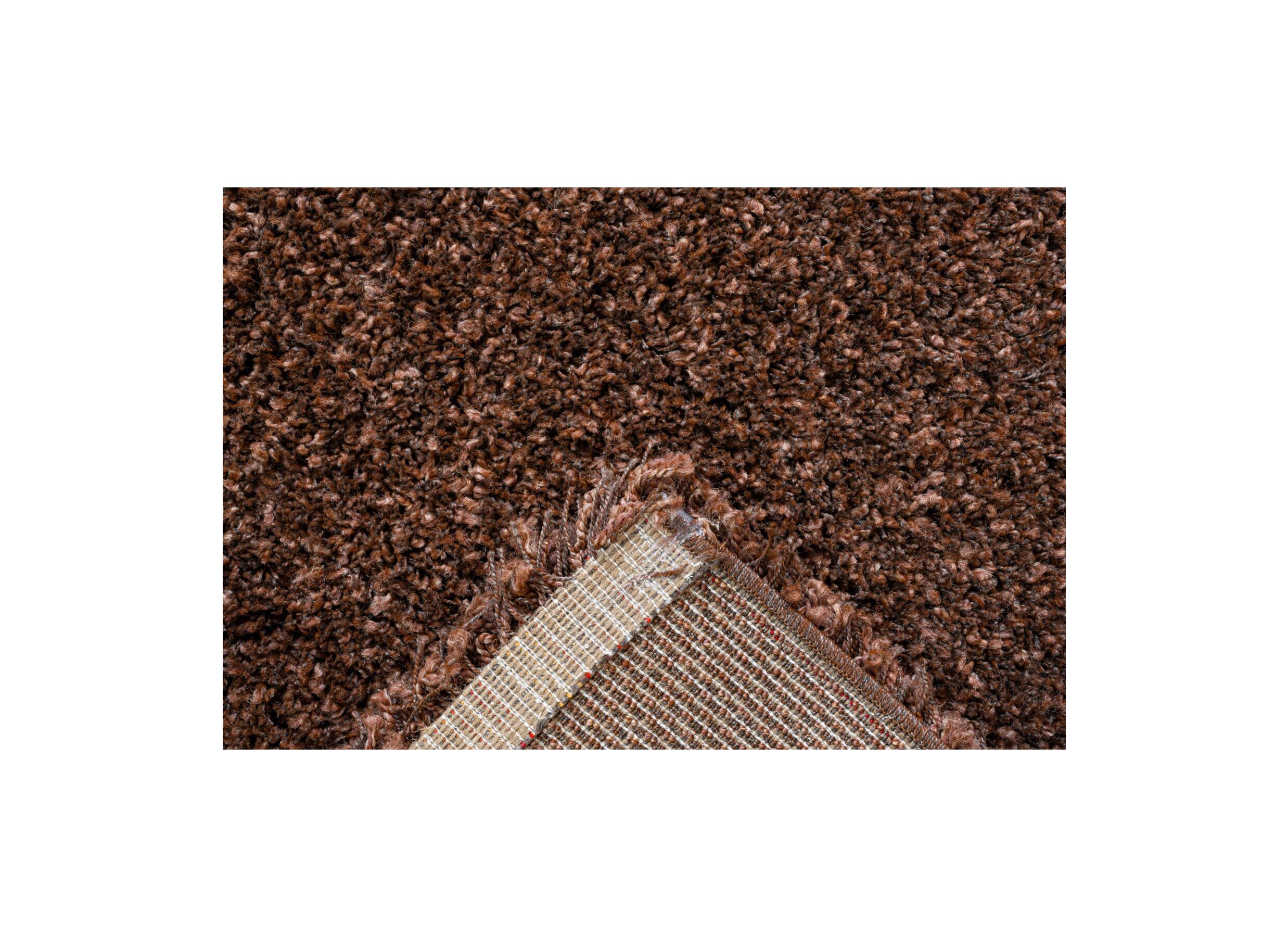 Detailfoto - Tapijt Twister 65x130cm - polypropyleen - bruin/roest