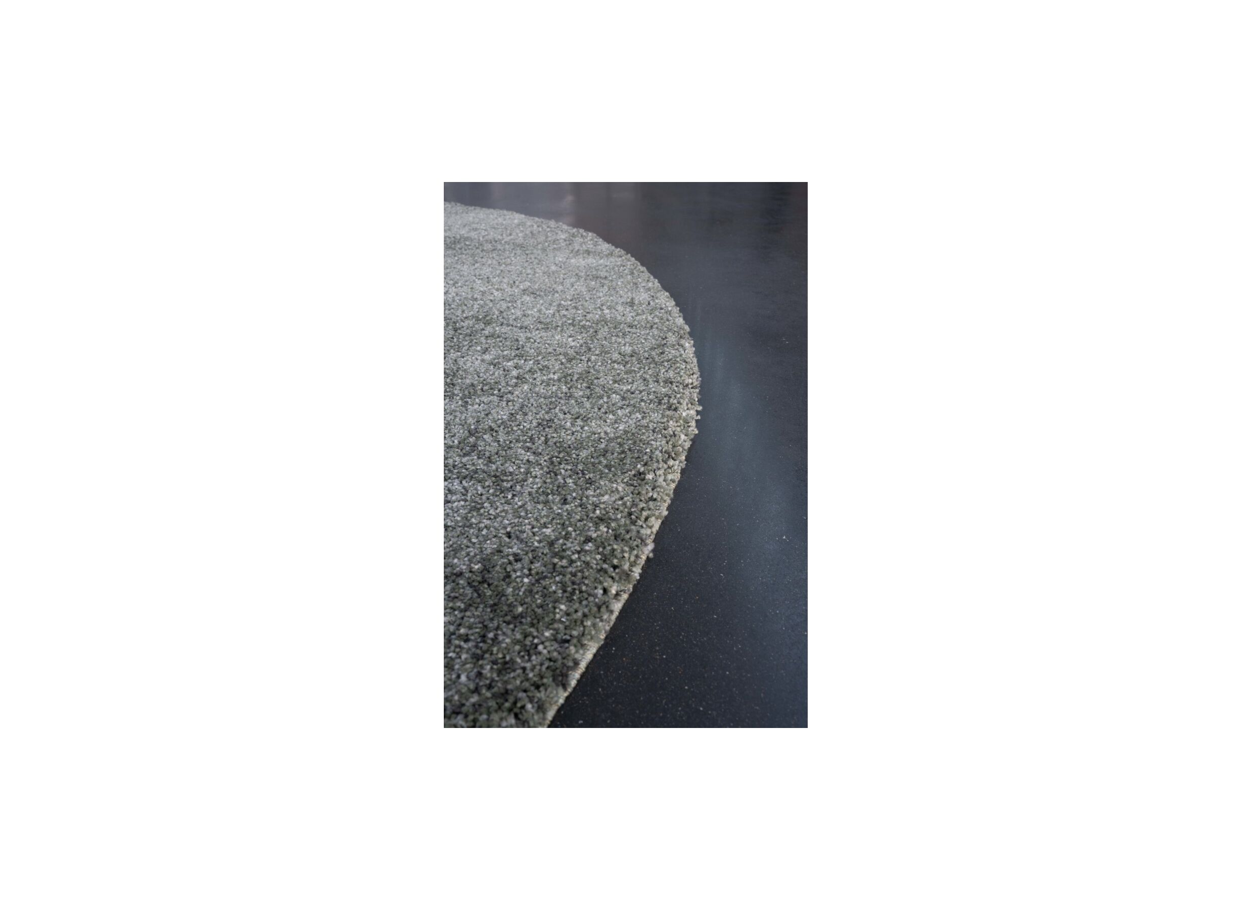Detailfoto - Rond tapijt Medusa Ø120cm - polyester - grijs