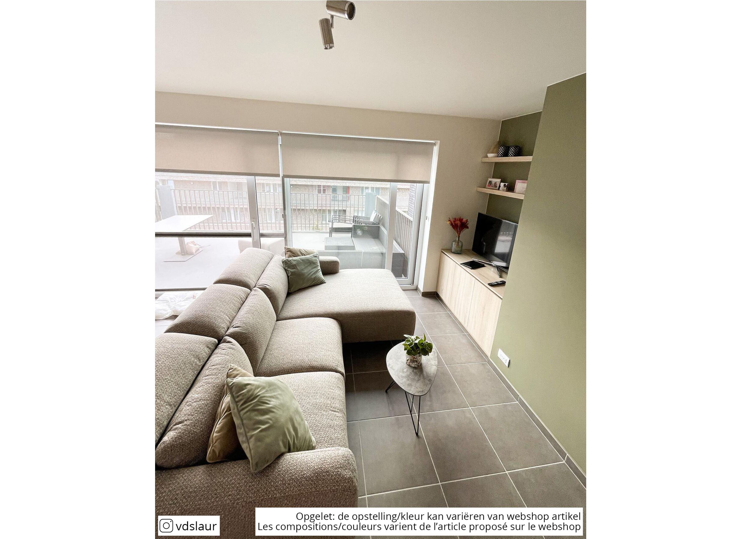 Hoeksalon Lexus 327x189cm - stof - grijs met relax