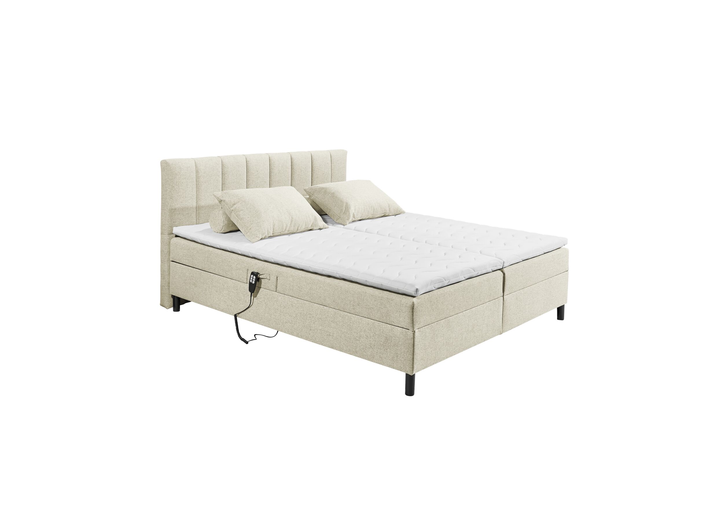 Aperçu - Lit box Miralindo 180x200cm électrique tissu nordic linen