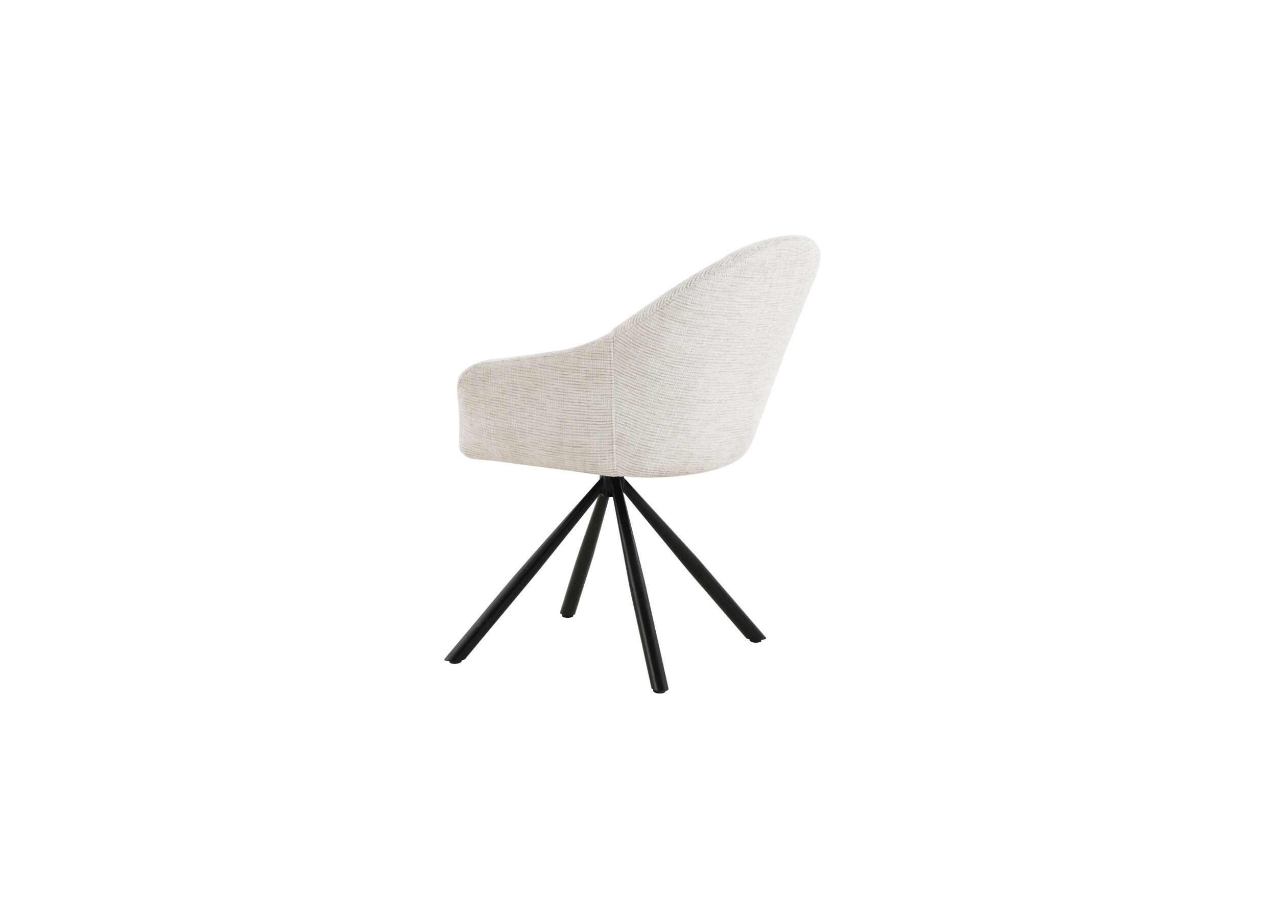 Overzichtsfoto - Draaistoel Alani 51,5x63x87cm - linnen - beige