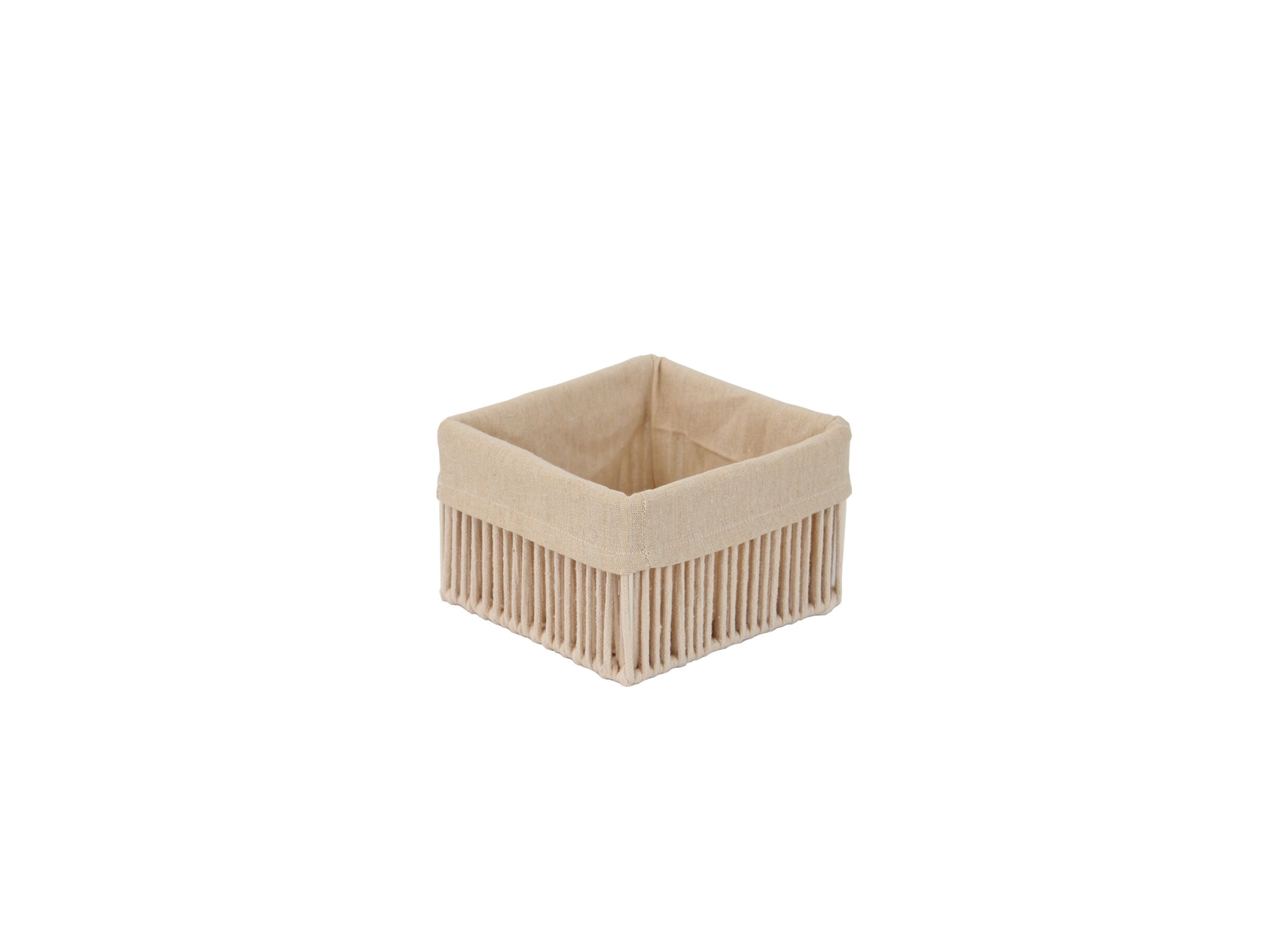 Aperçu - Panier Solea lot de 2 - corde tressée & coton - beige