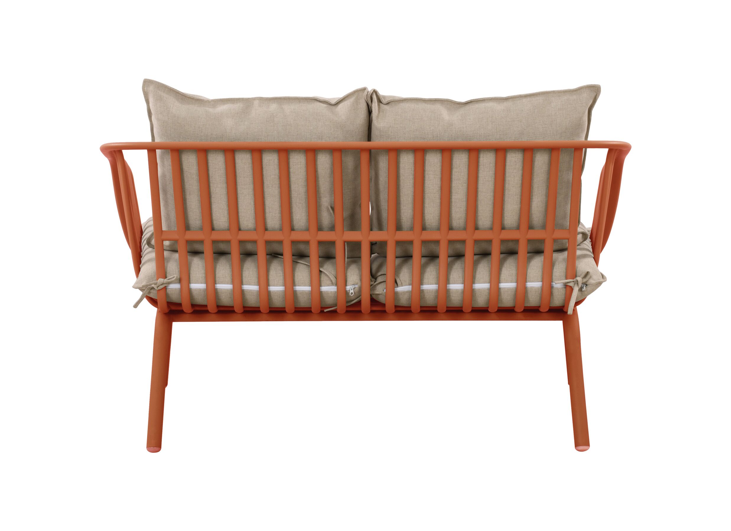 Aperçu - Salon lounge Copacabana métal - orange