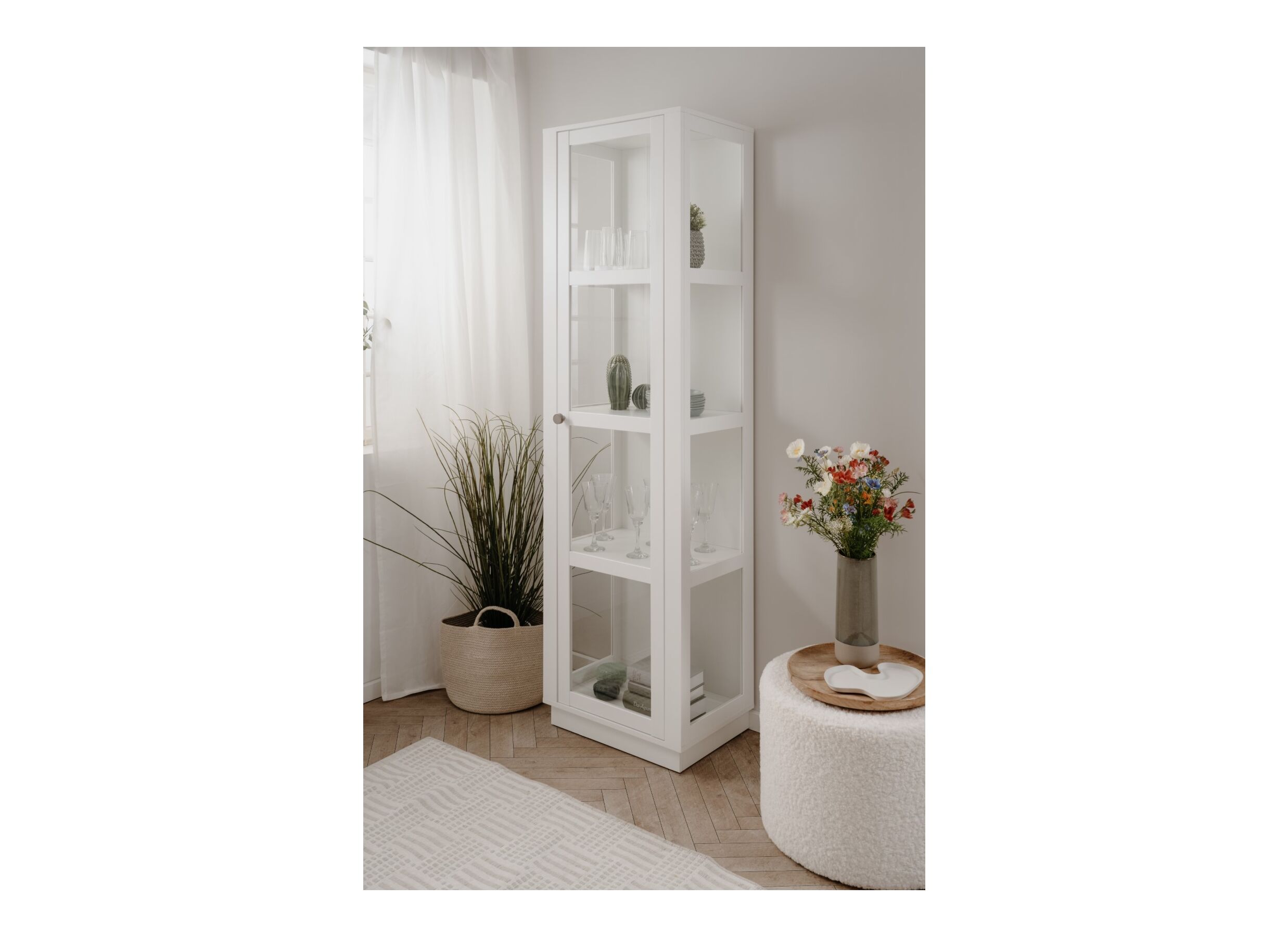 Sfeerfoto - Vitrinekast Arles 56cm - melamine - wit