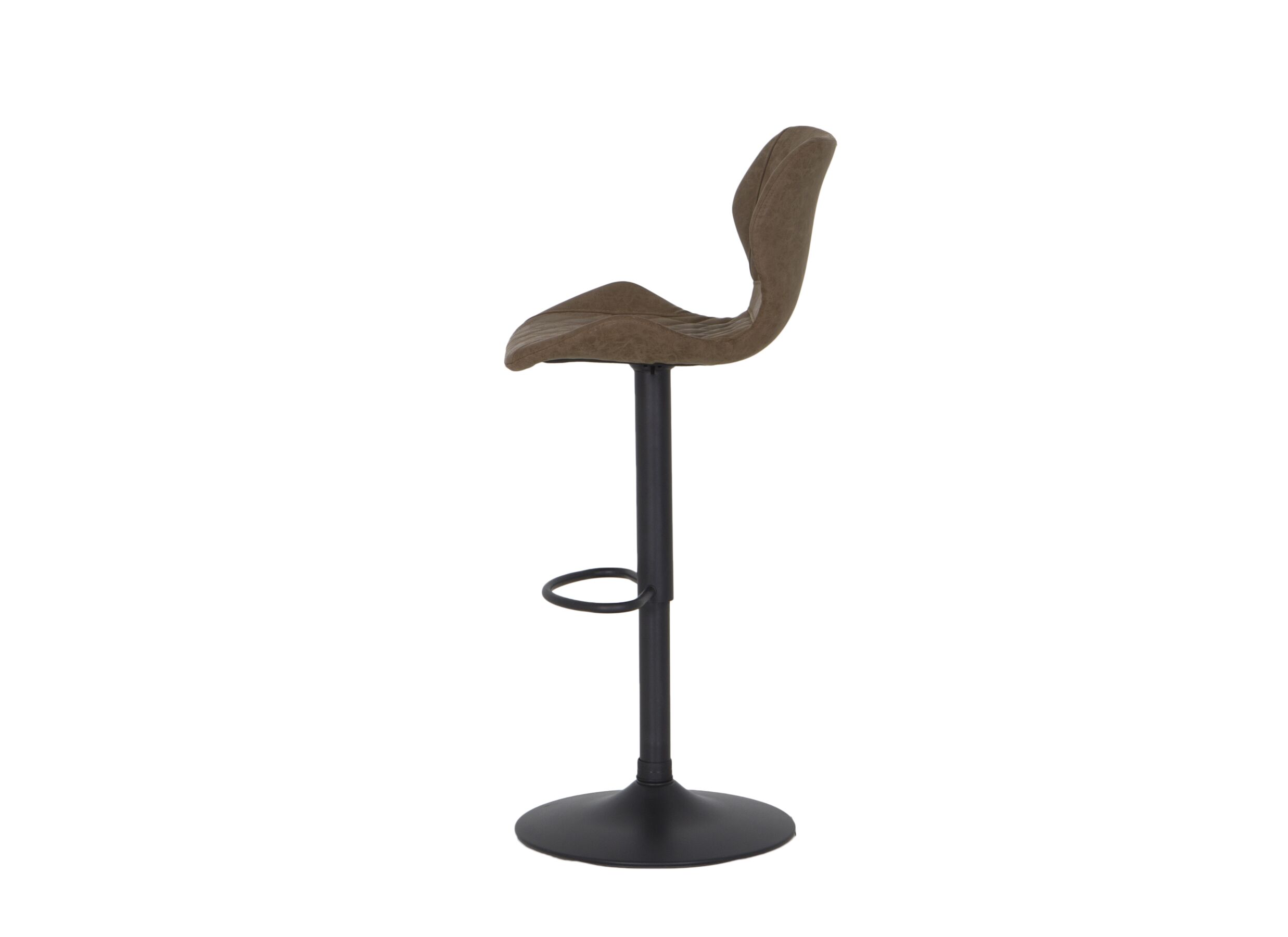 Barstoel Toro ZH58-80cm - lederlook - bruin