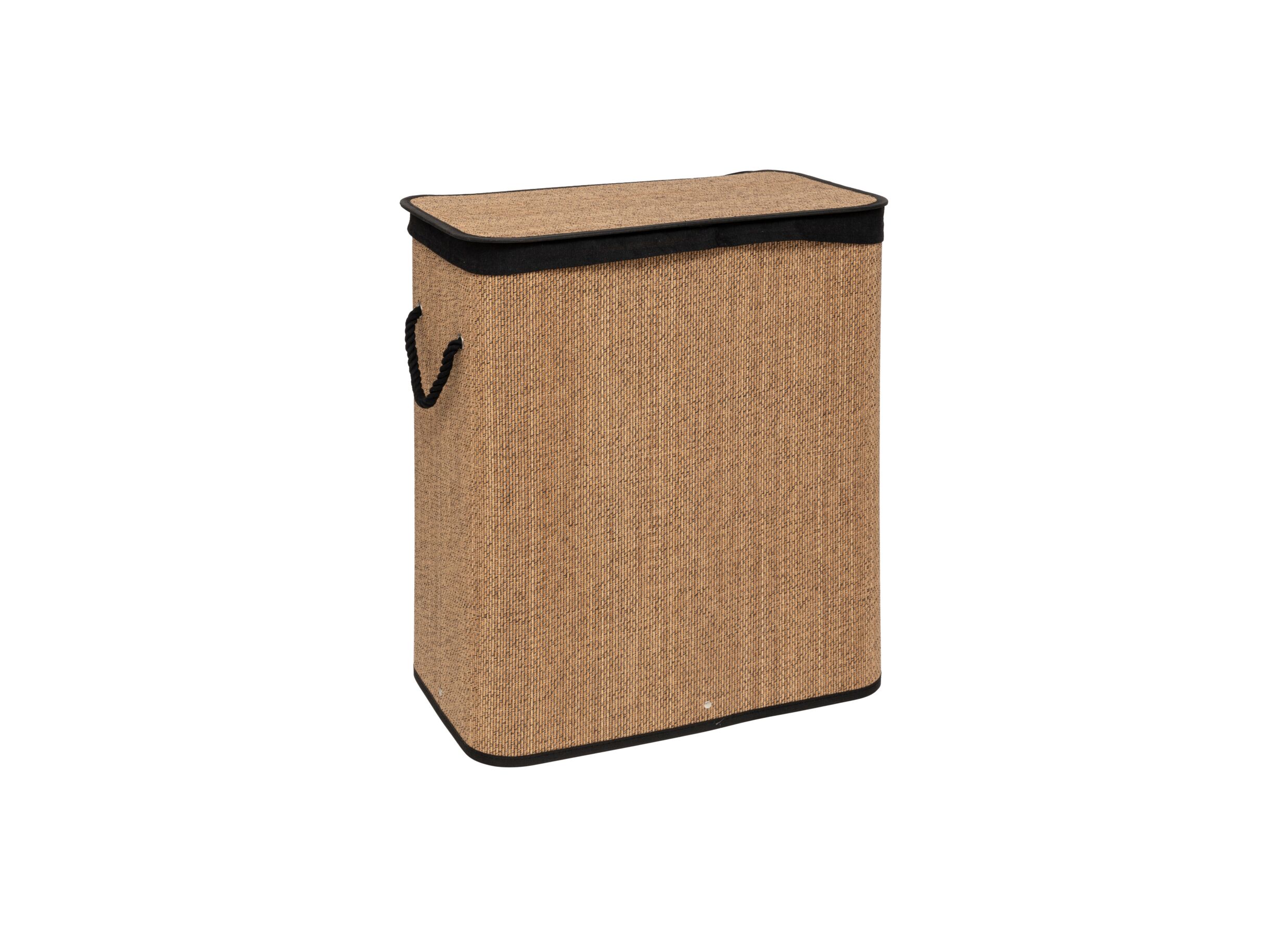 Wasmand 52x32x63cm - bamboe - zwart/bruin - Wasmand 52x32x63cm - bamboe - zwart/bruin
