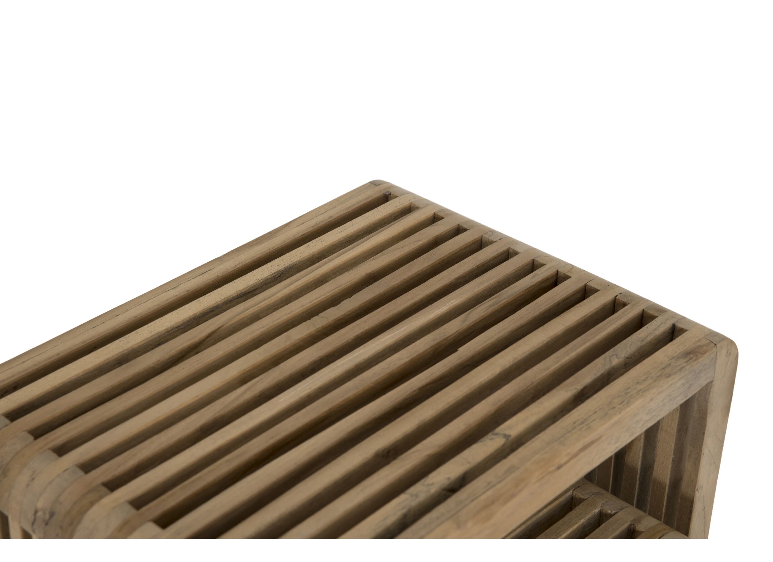 Detail - Support des plantes Louis 35x25x80cm - teck massief - naturel - lot de 2