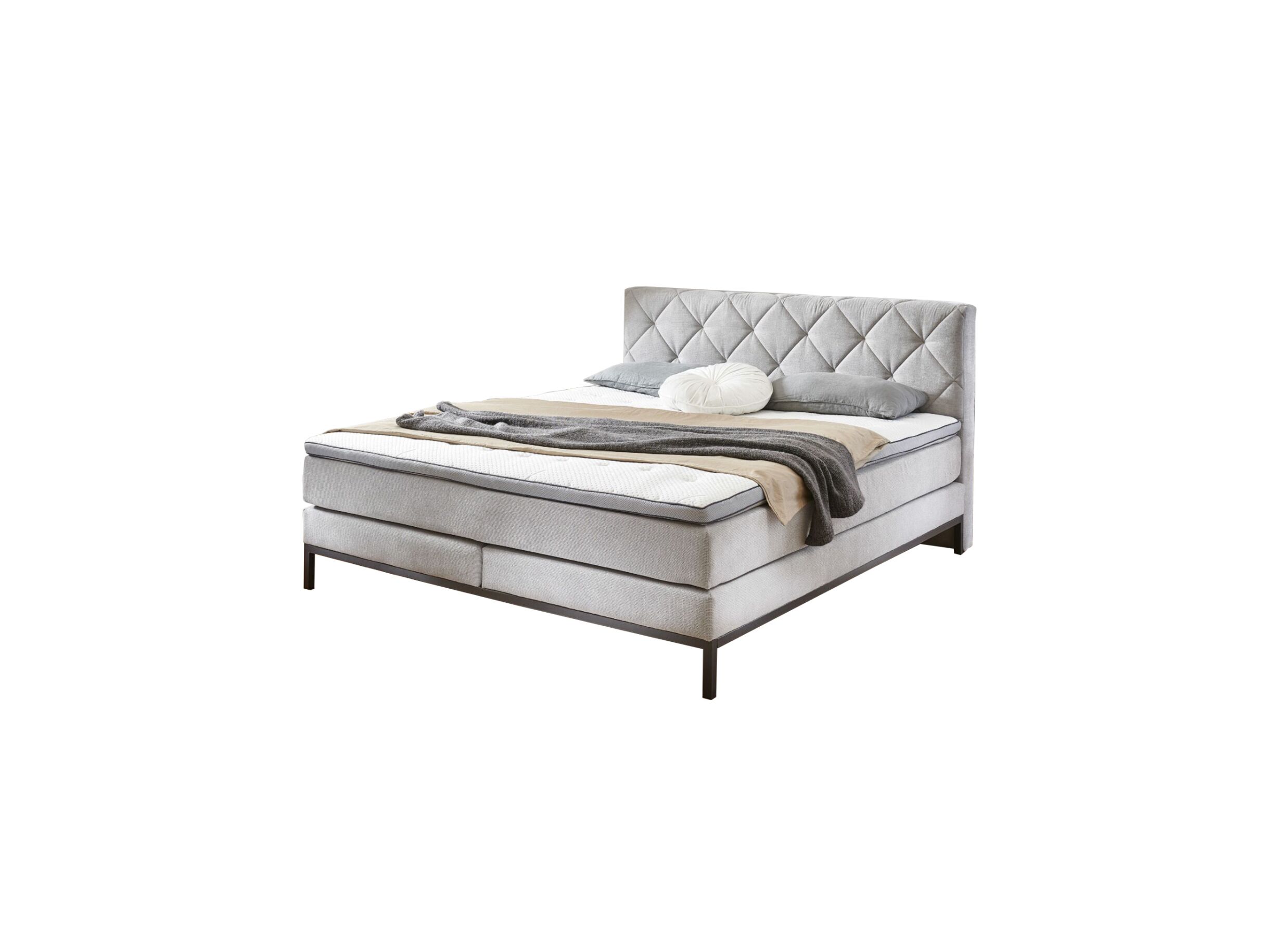 Boxspring BX2180 Rockaway 160x200cm - stof - grijs