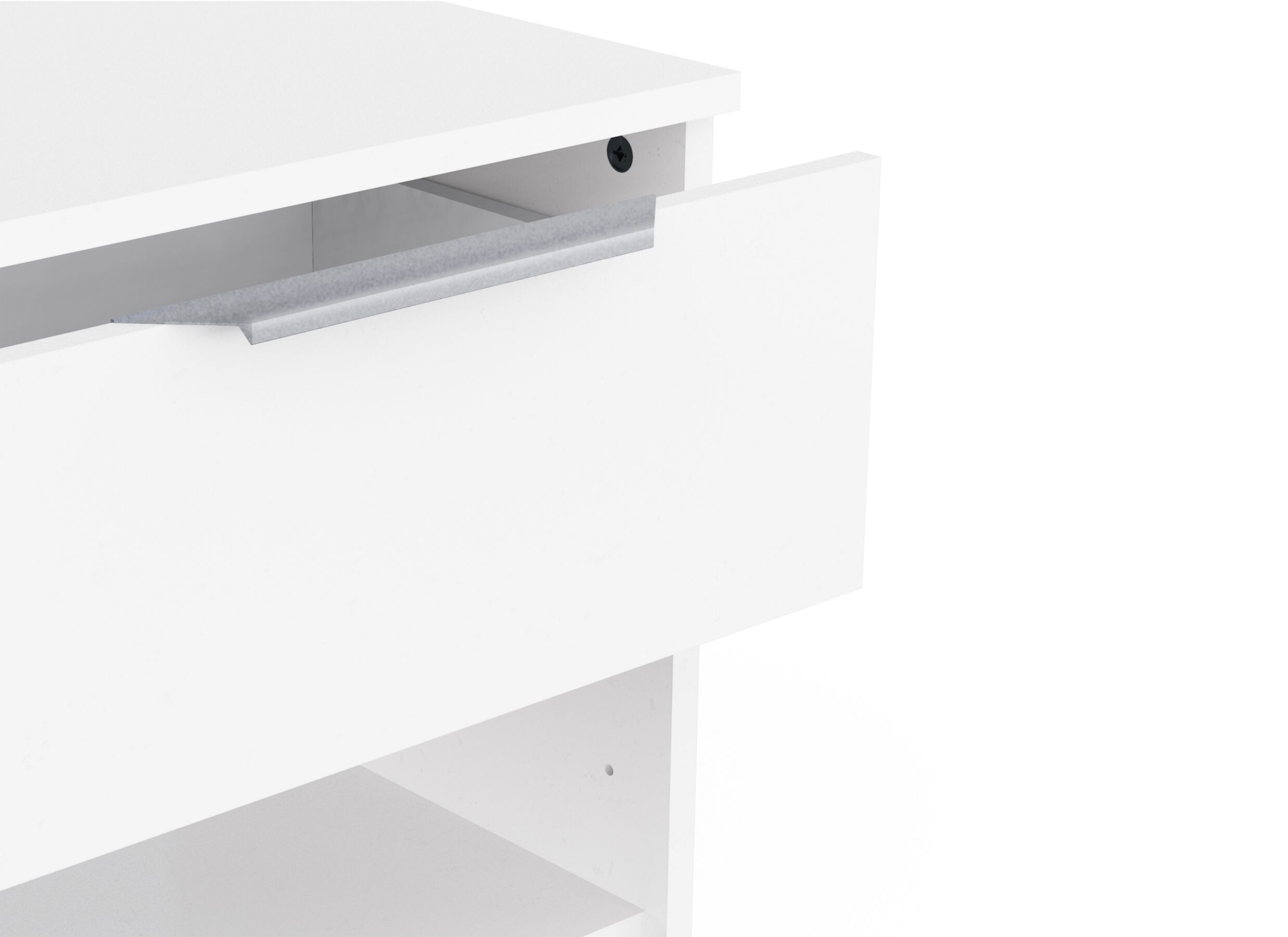 Detailfoto - Nachtkastje Michigan 44x37x38cm - decor - wit