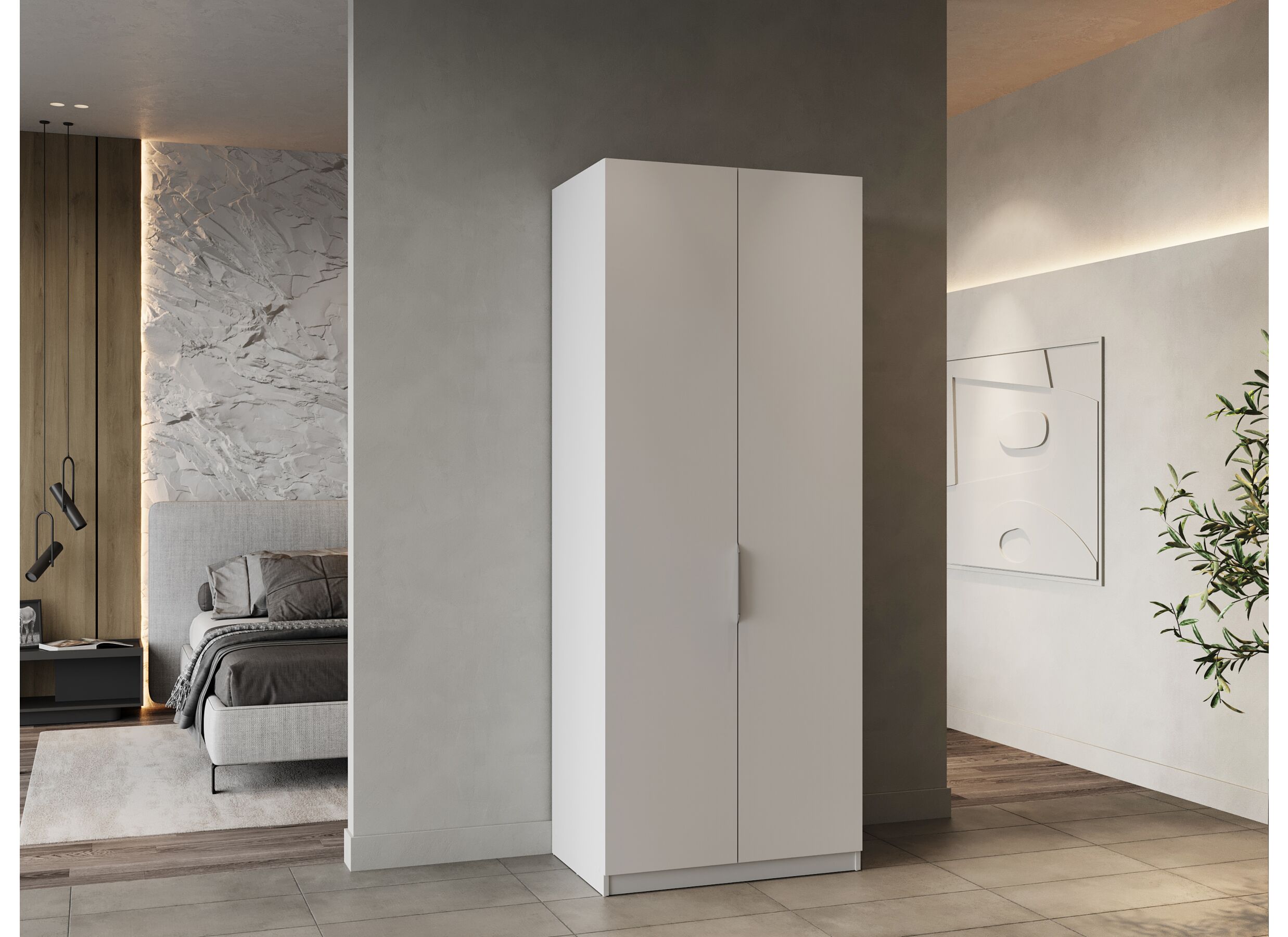 Foto ambiance - Garde-robe Ghost 79cm - décor - blanc