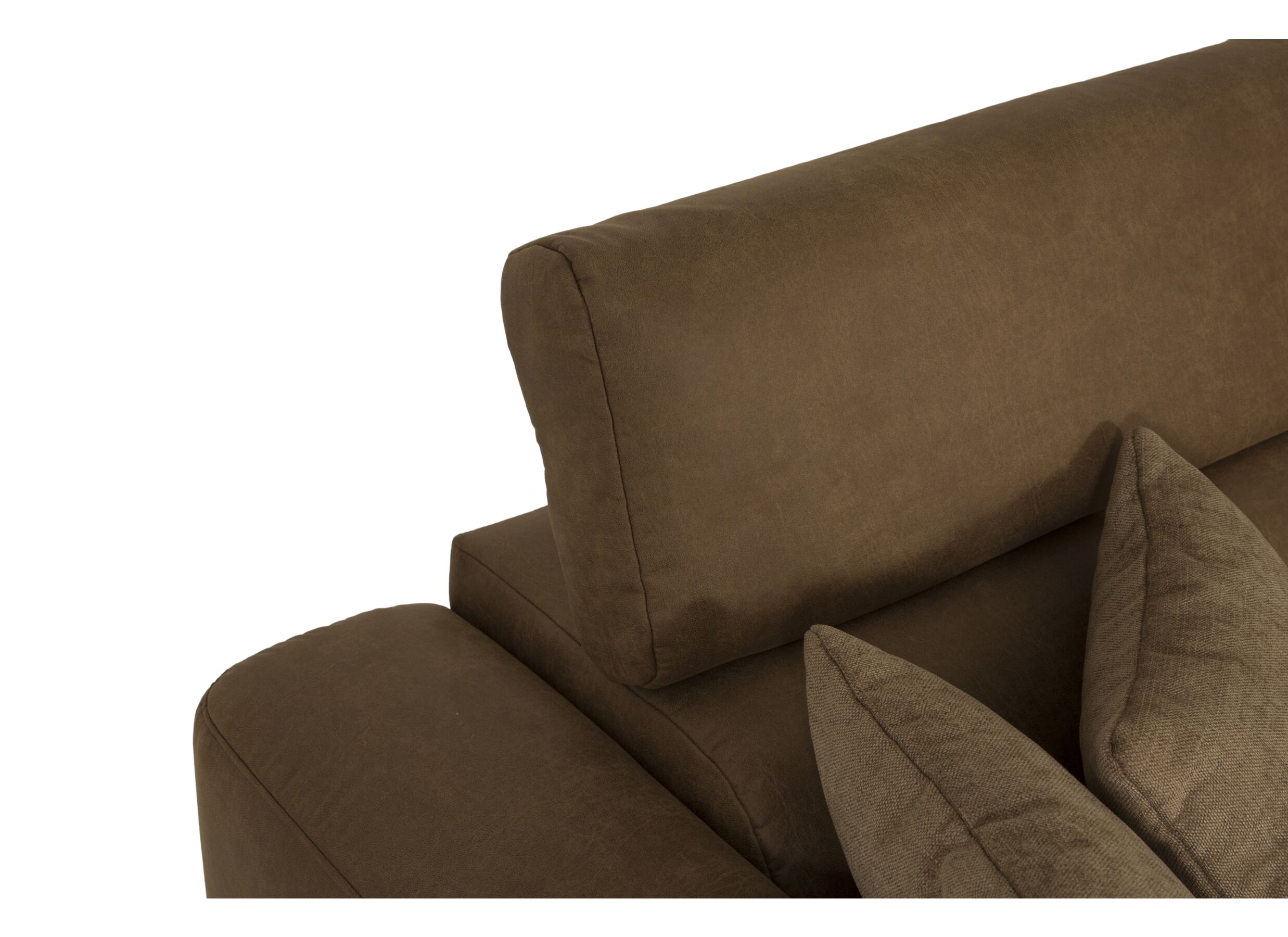 Canapé d'angle Rimini 388x224cm - tissu - cognac