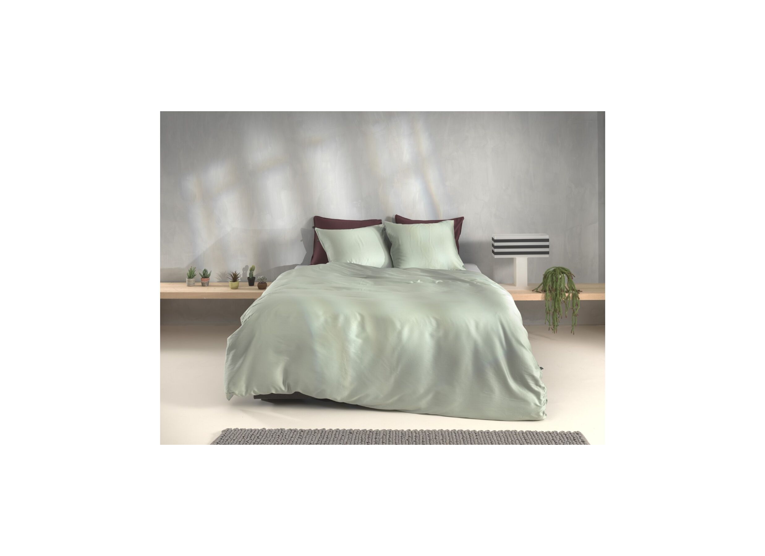 Foto ambiance - Housse de couette 200x220cm coton satin