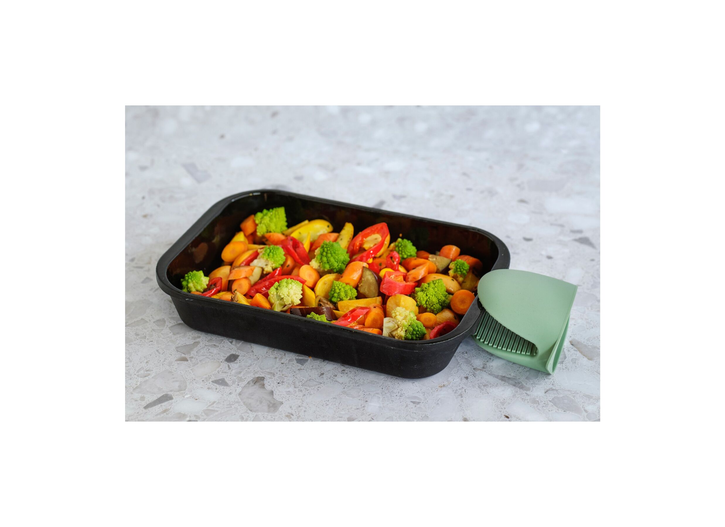 Sfeerfoto - Ovenwant 11,5x10,5cm - silicone - groen