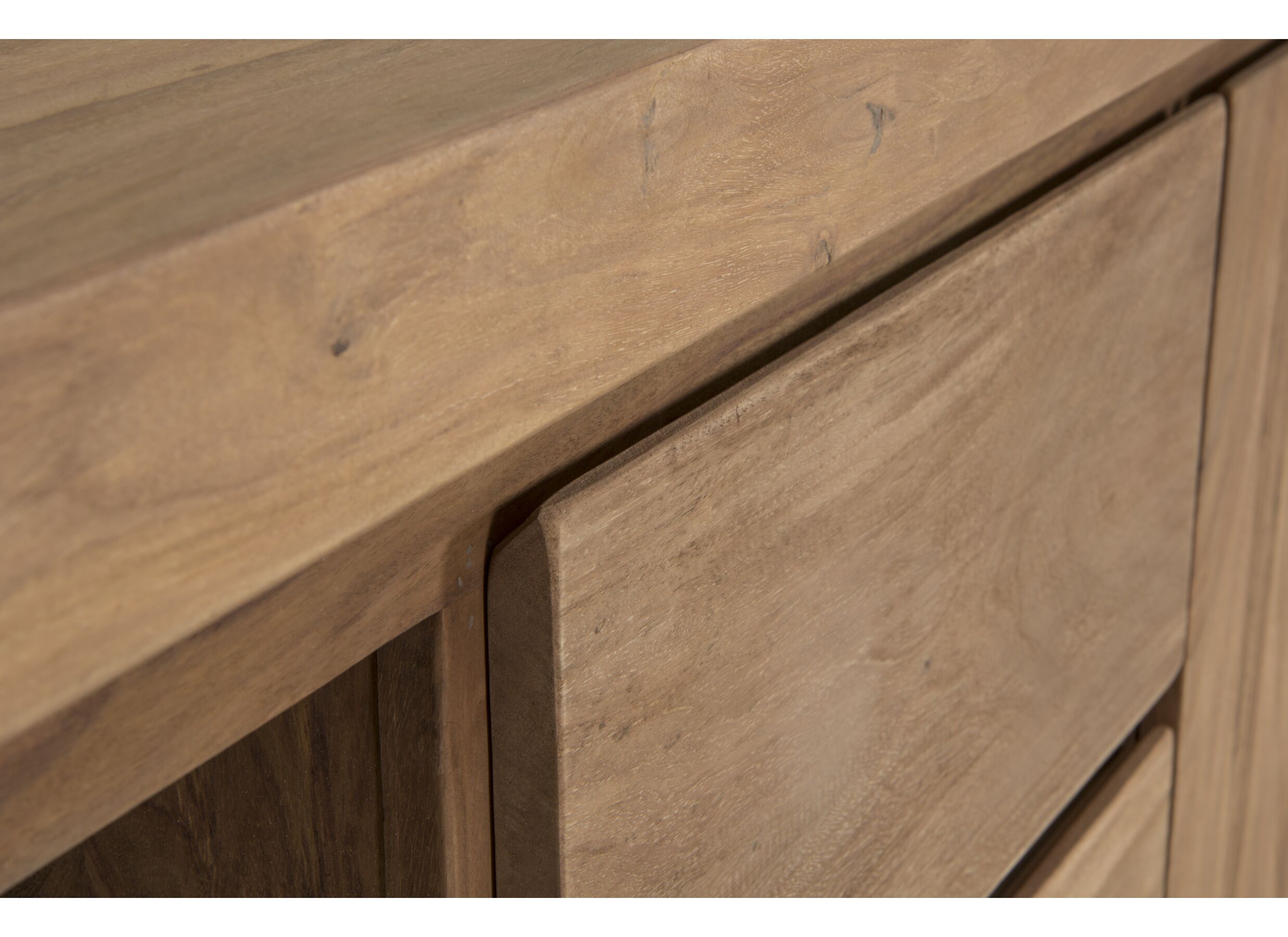 Tv-meubel Carbone 170cm - sheesham massief & fineer & decor - naturel