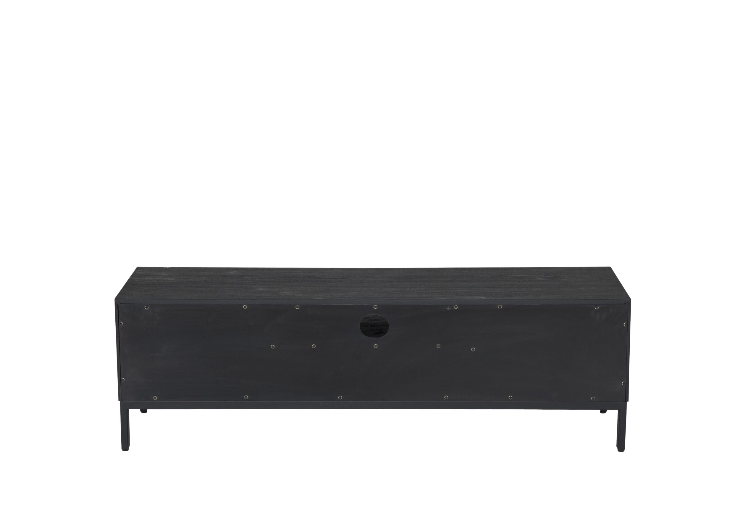 Tv-meubel Aquilano 145cm - acacia massief - zwart