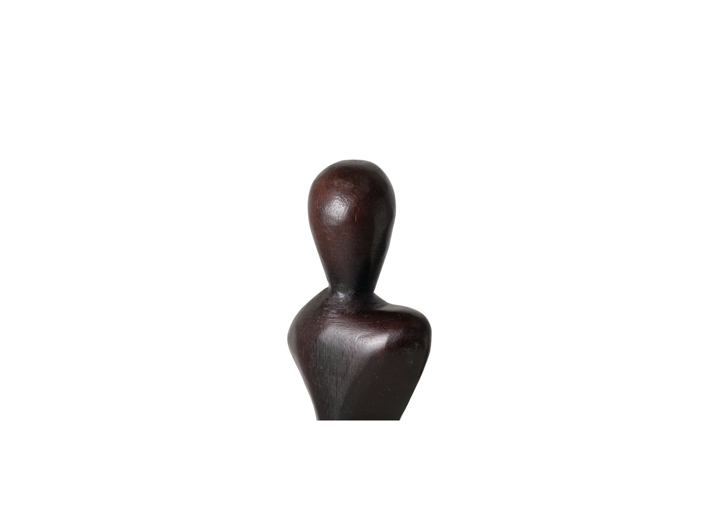 Detail - Statue femme Kvinna H72cm - mangue massif - noir mat