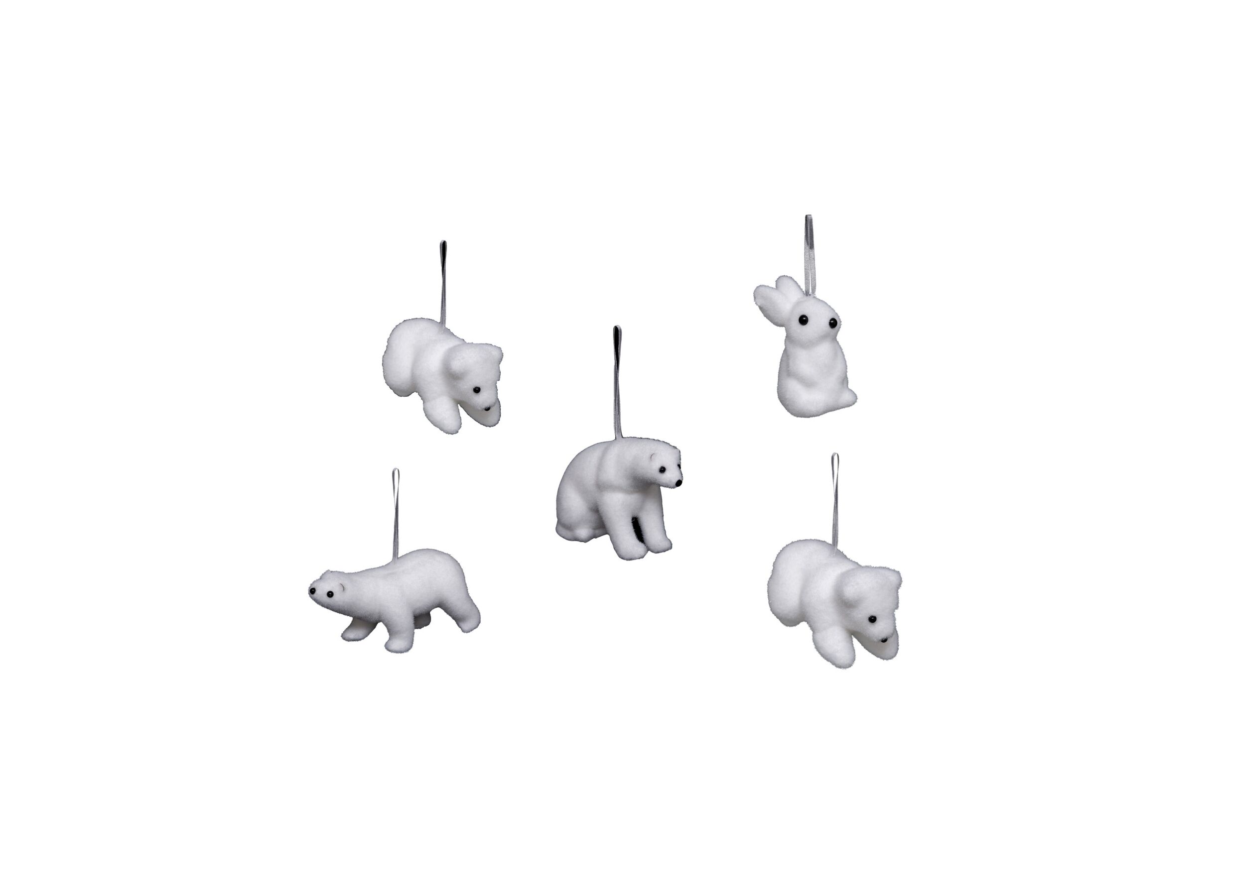 Kerstdecoratie Hangend dier wit - Décoration de Noël Animal suspendu blanc