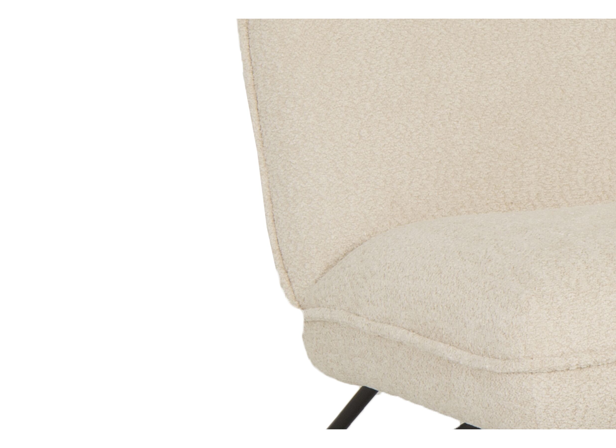 Fauteuil Guts 67,5x93x82cm - bouclé - ecru