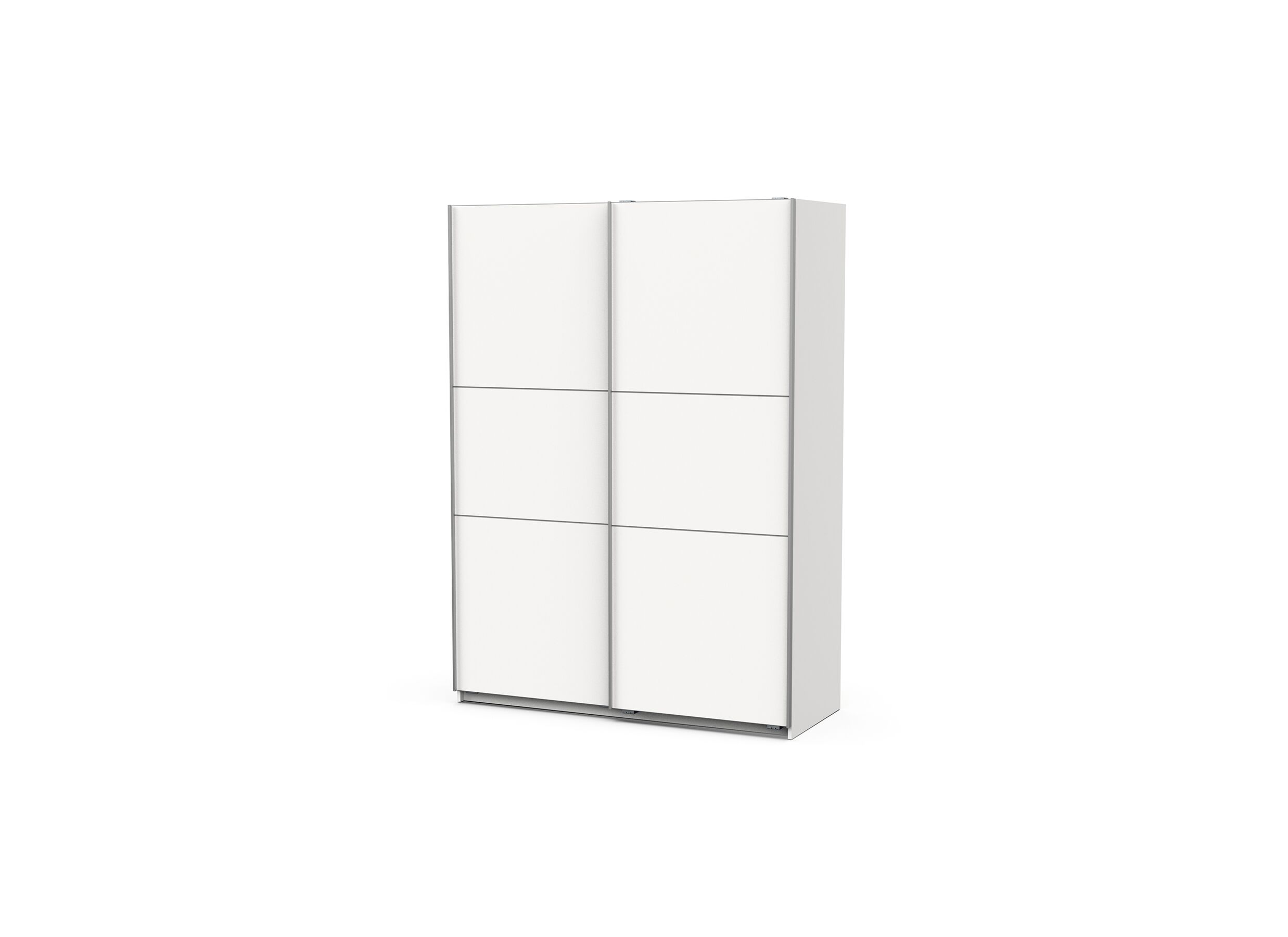 Armoire à portes coulissantes Ghost 148cm - décor - blanc