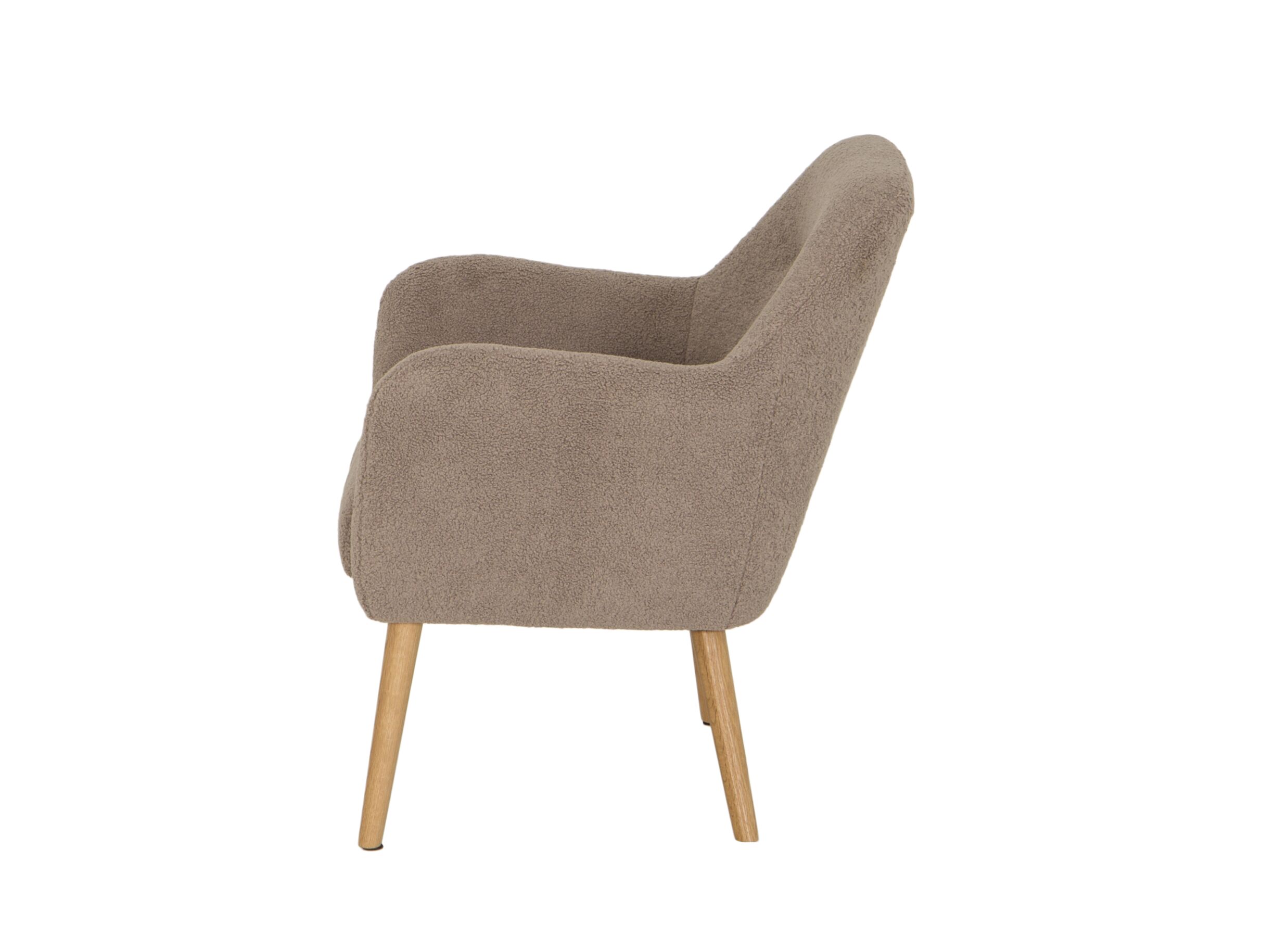 Fauteuil Pacha 70x60x82cm - bouclé - taupe