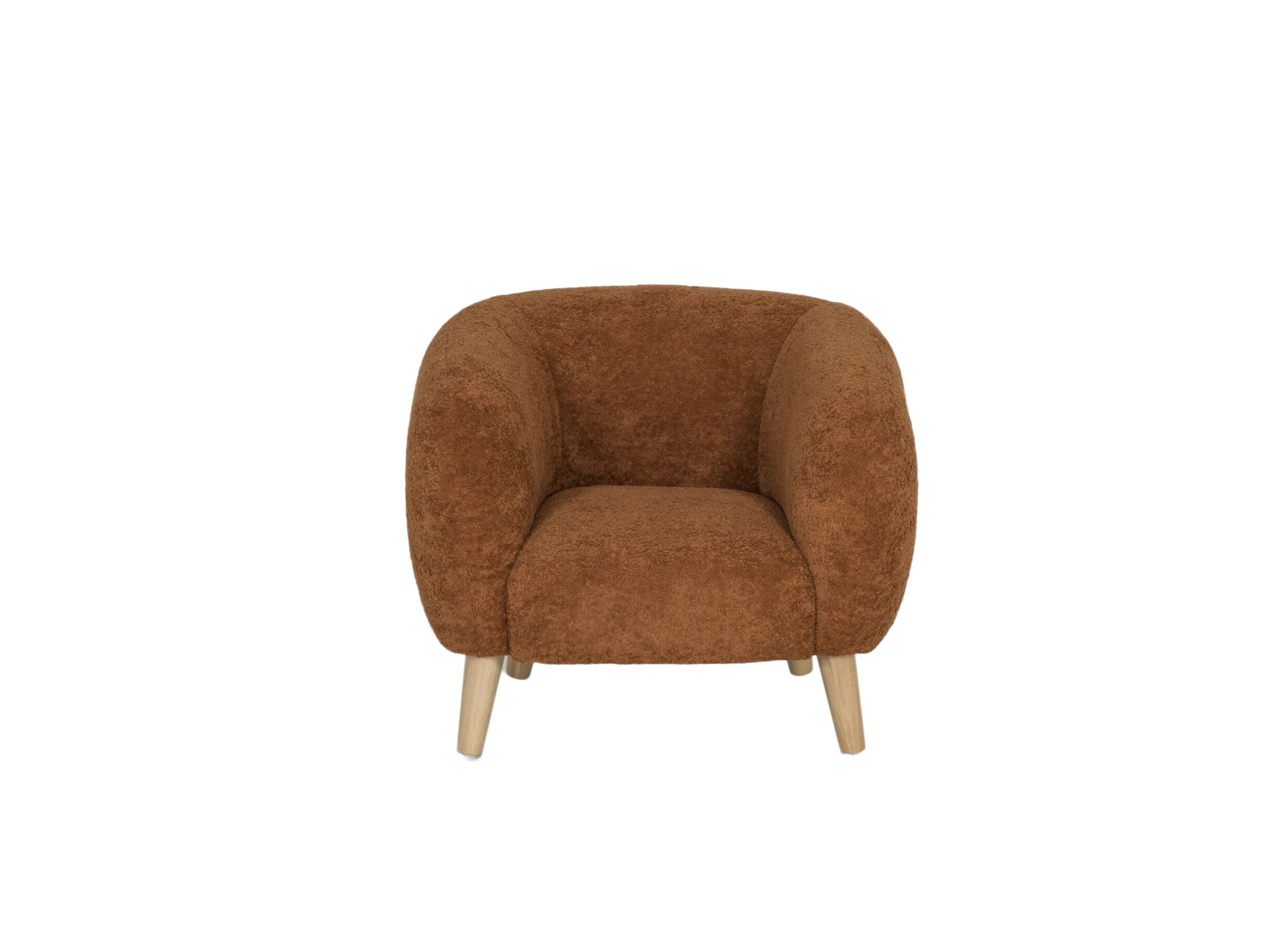 Overzichtsfoto - Kinderfauteuil Hush 54x44x41cm - polyestervezel - cognac