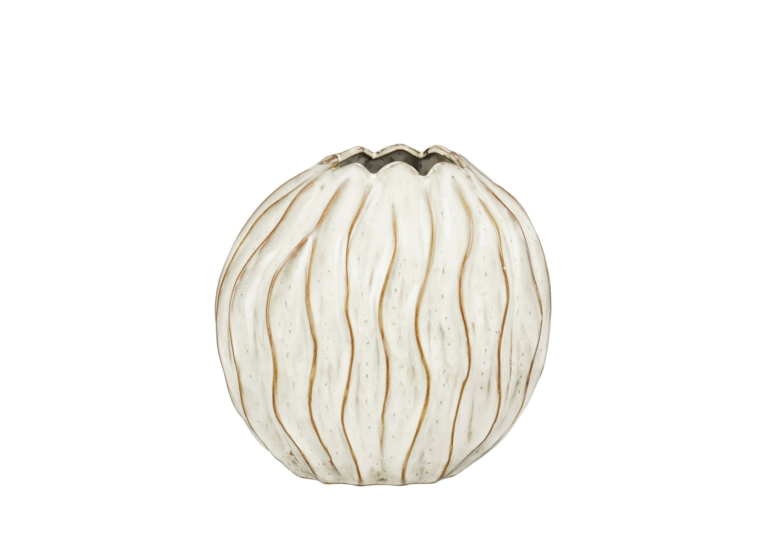 Vaas Jovi Ø27x15 - Vase Jovi Ø27x15,5cm - stoneware - blanc