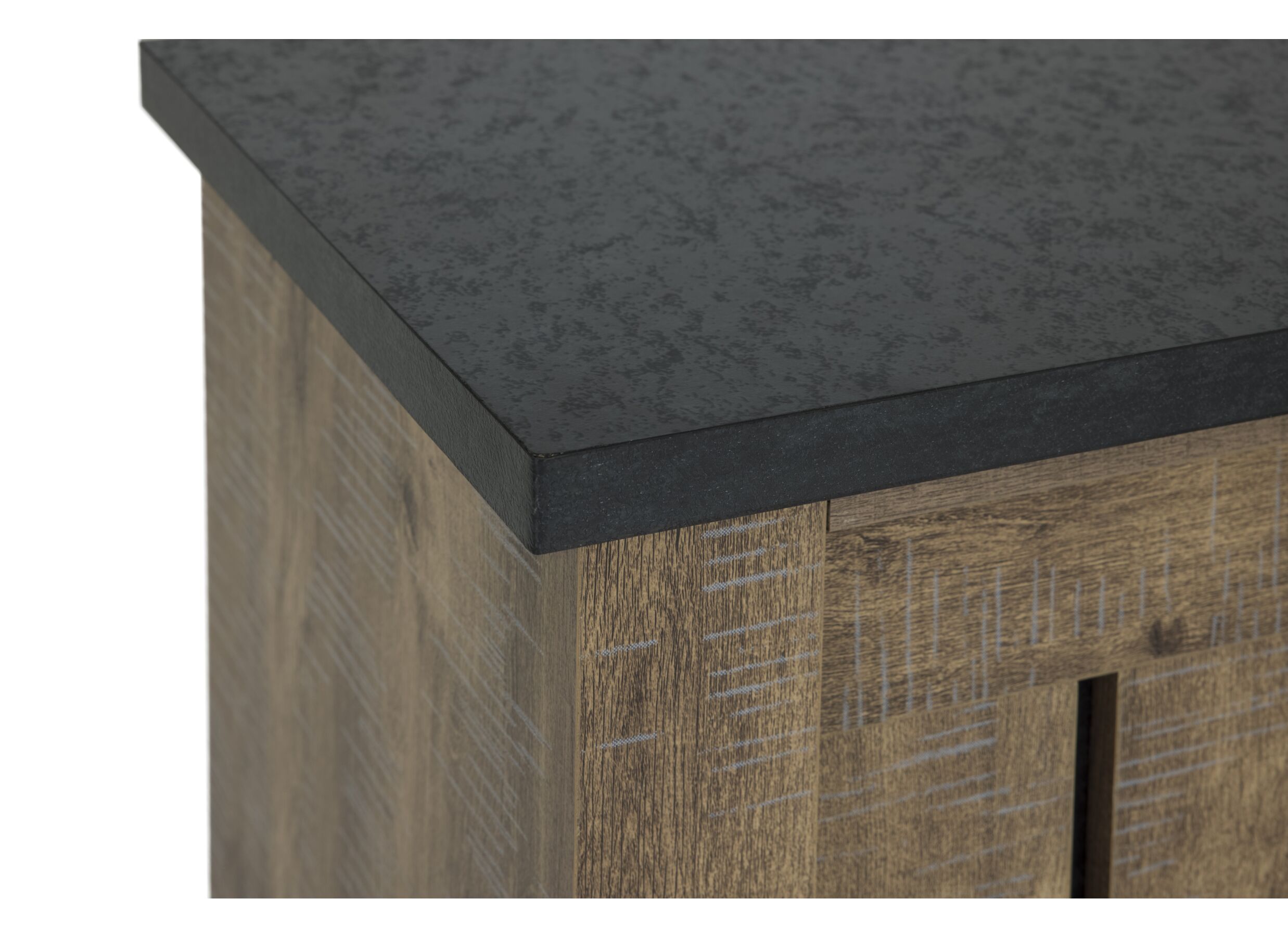 Dressoir Etienne 221cm - decor - industriële eik & zwart