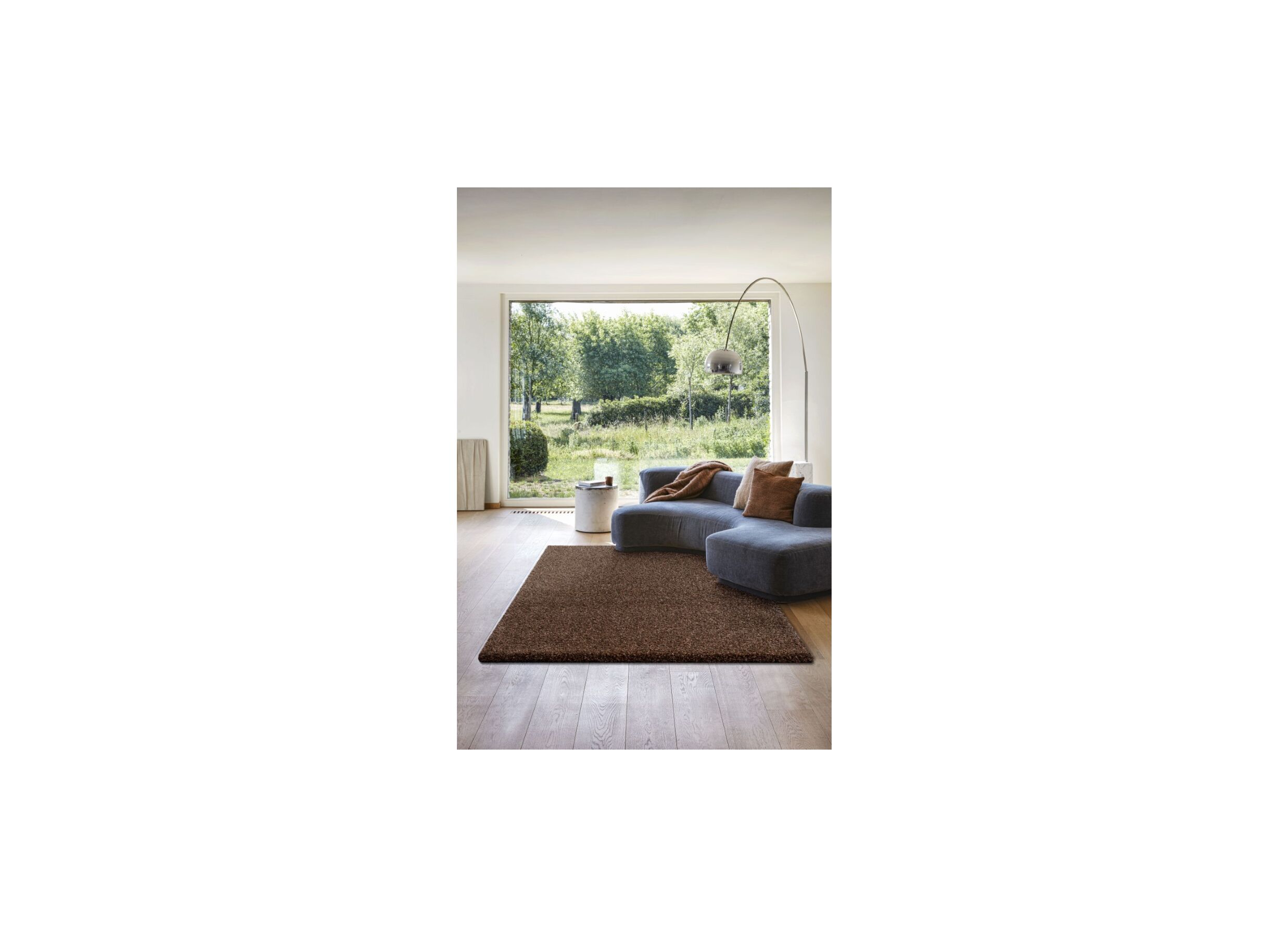 Sfeerfoto - Tapijt Twister 200x200cm - polypropyleen - bruin/roest