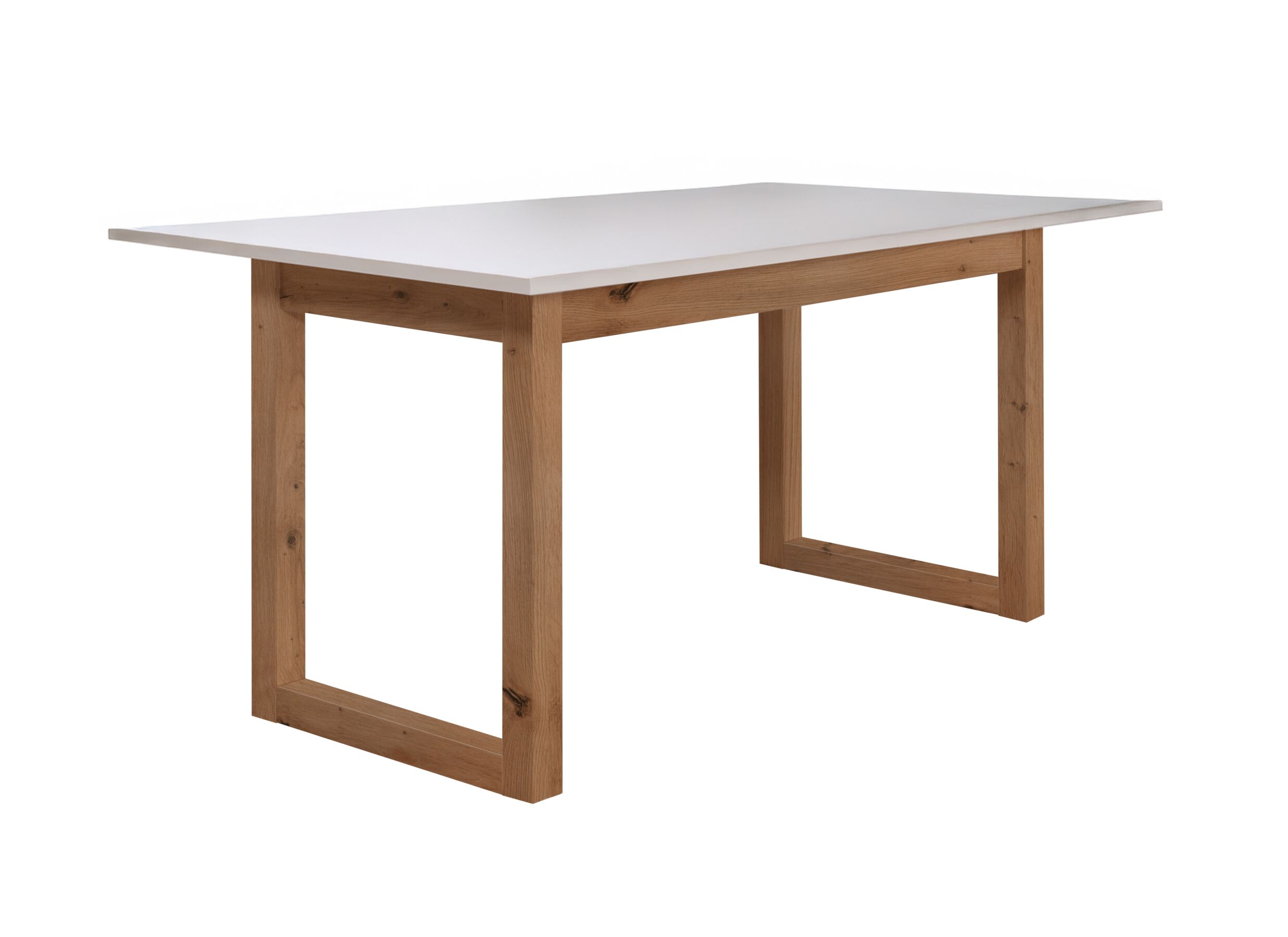Hoofdfoto - Tafel Denver 160/200x90cm - decor - wit & artisanale eik