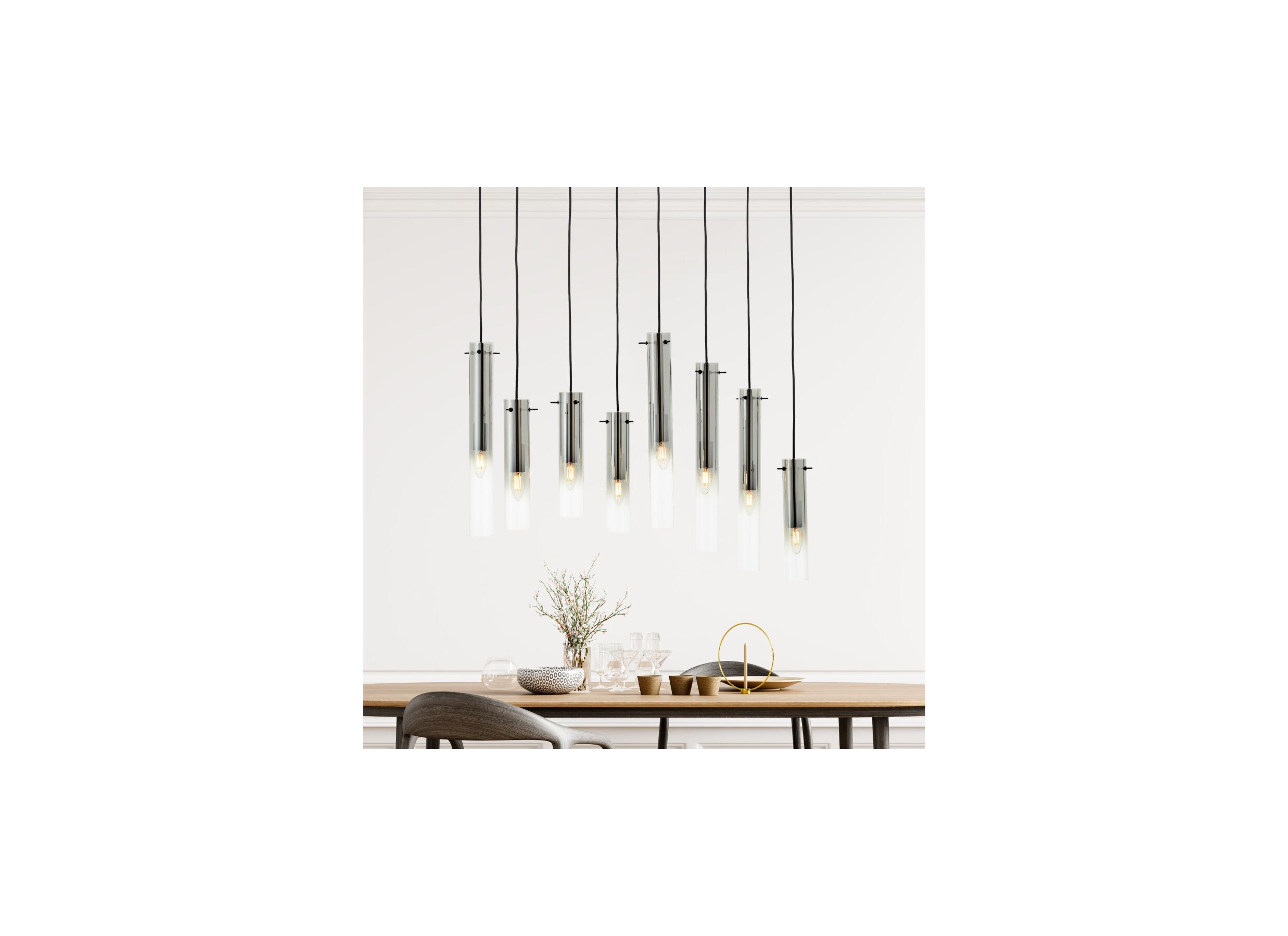 Foto ambiance - Suspension Glasini 80x30cm 8x25W E14