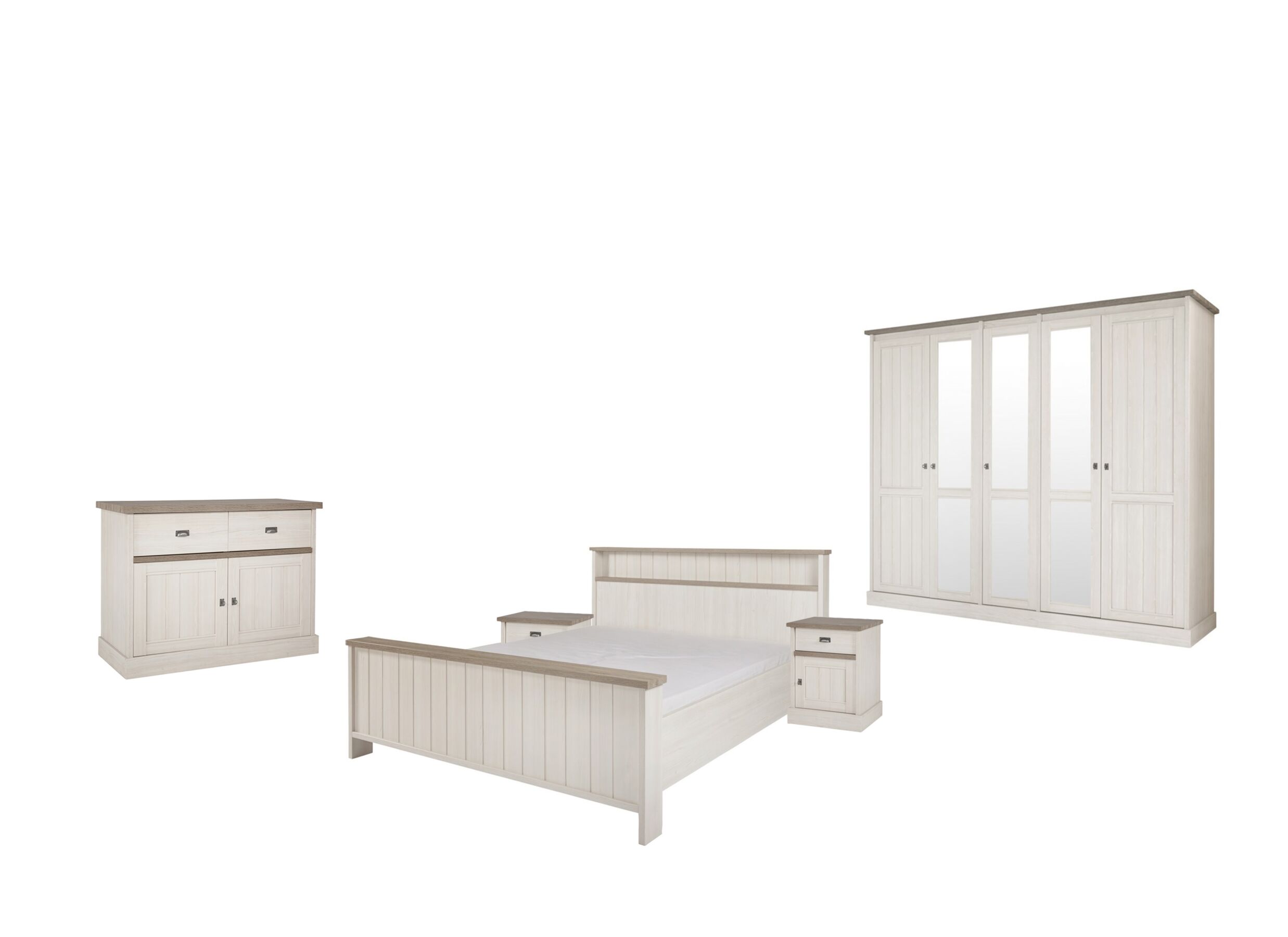 Slaapkamer met bed 160cm - Chambre à coucher avec lit 160cm