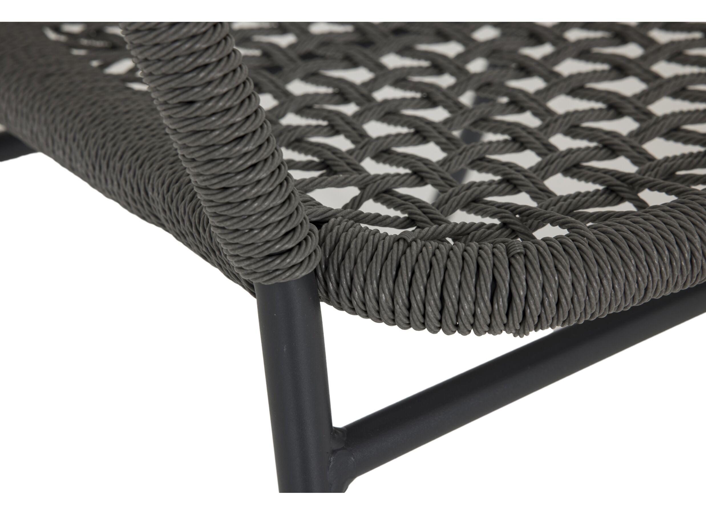 Chaise de jardin Hopi 55x61x81cm - artificial rattan - anthracite